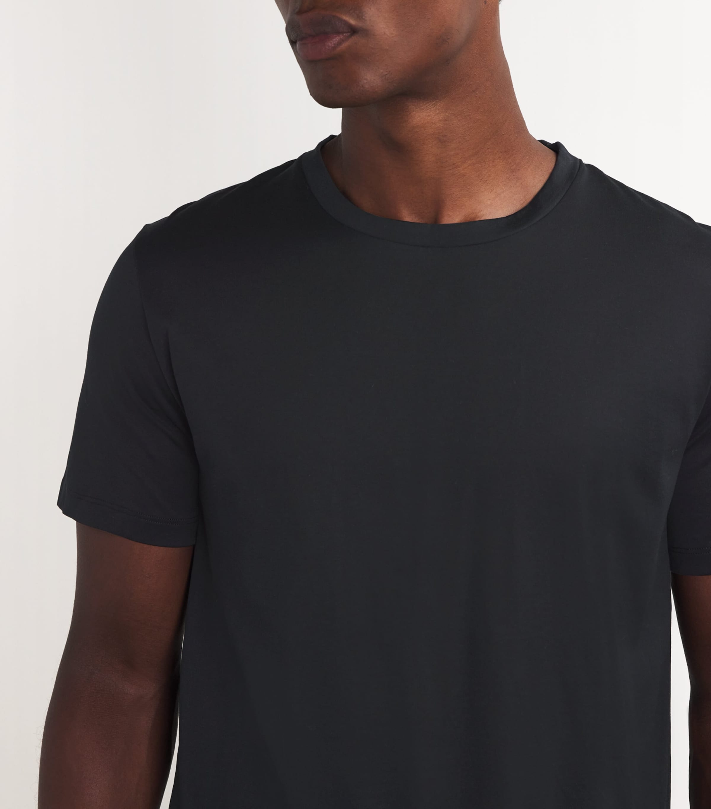 Cotton T-Shirt 199 BLACK Image 6