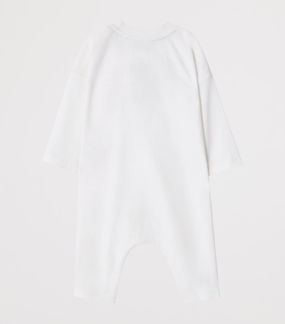 Cotton EKD Check Playsuit (1-18 Months) WHITE Image 2