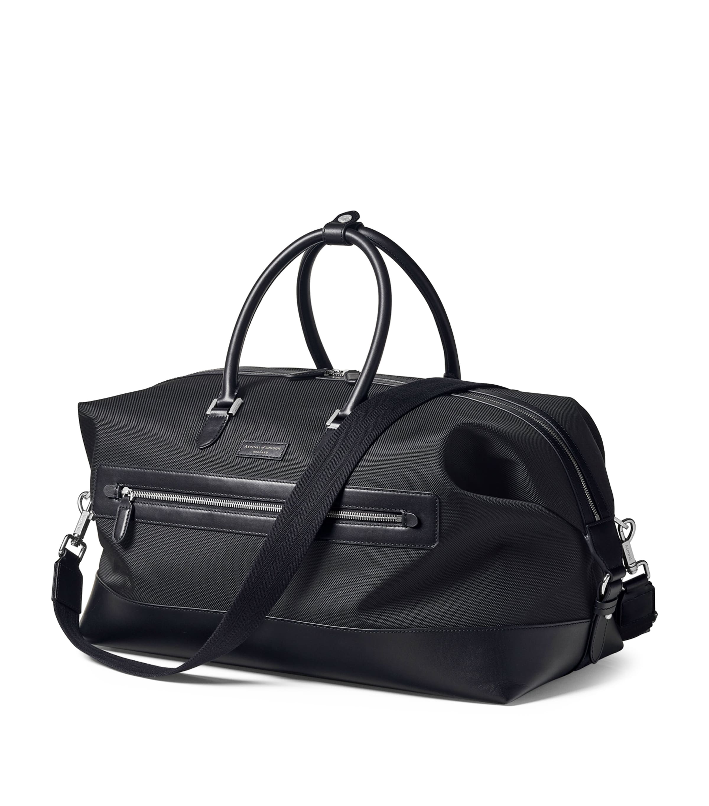 Aspinal Of London Nylon Holdall Black Image 2