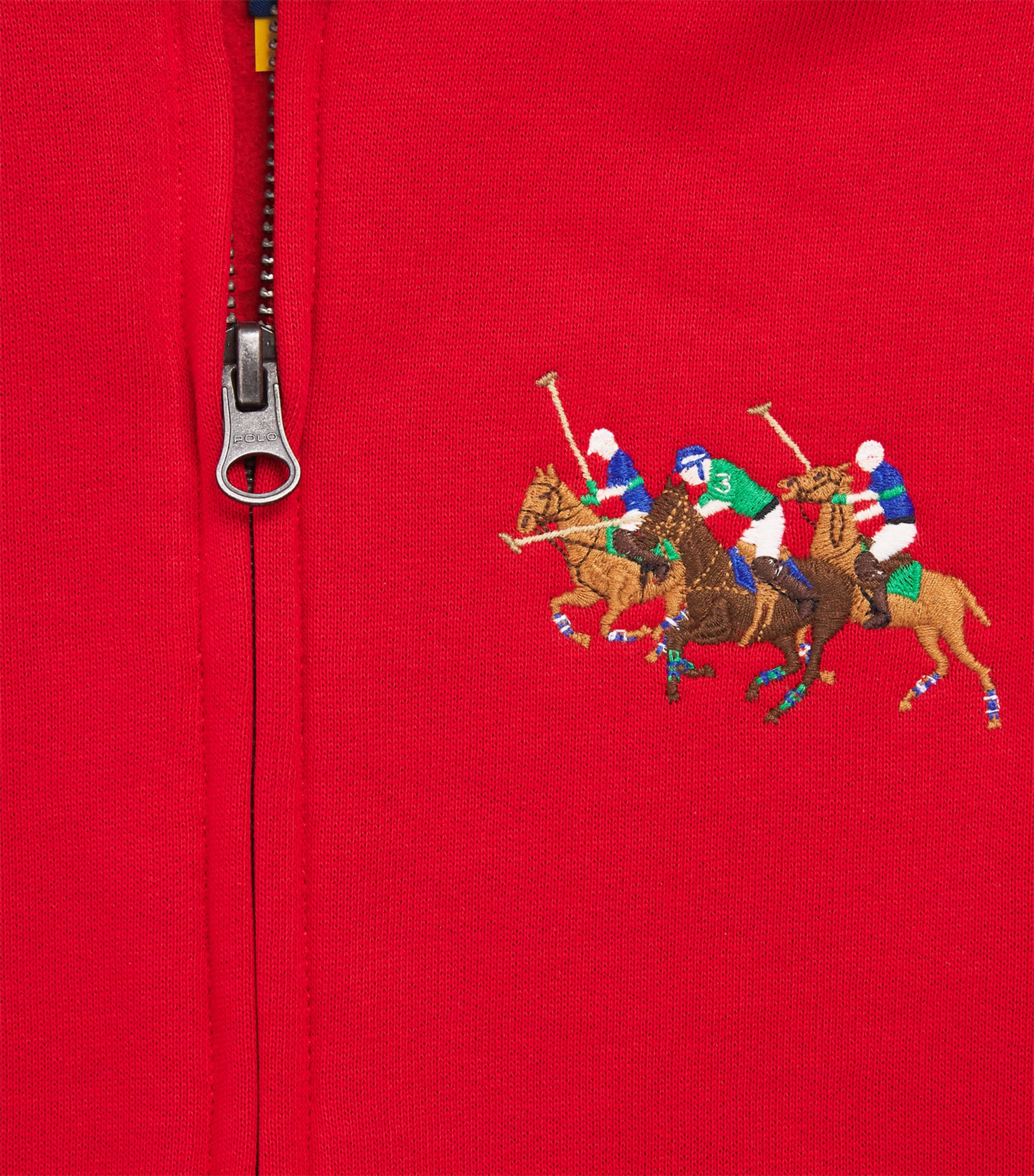 Cotton-Blend Triple Pony Hoodie (6-14 Years) RED Image 3