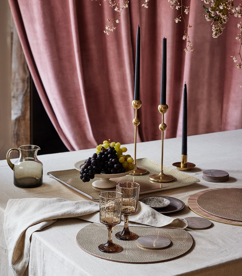 Set of 2 Prestige Round Placemats MINK Image 2