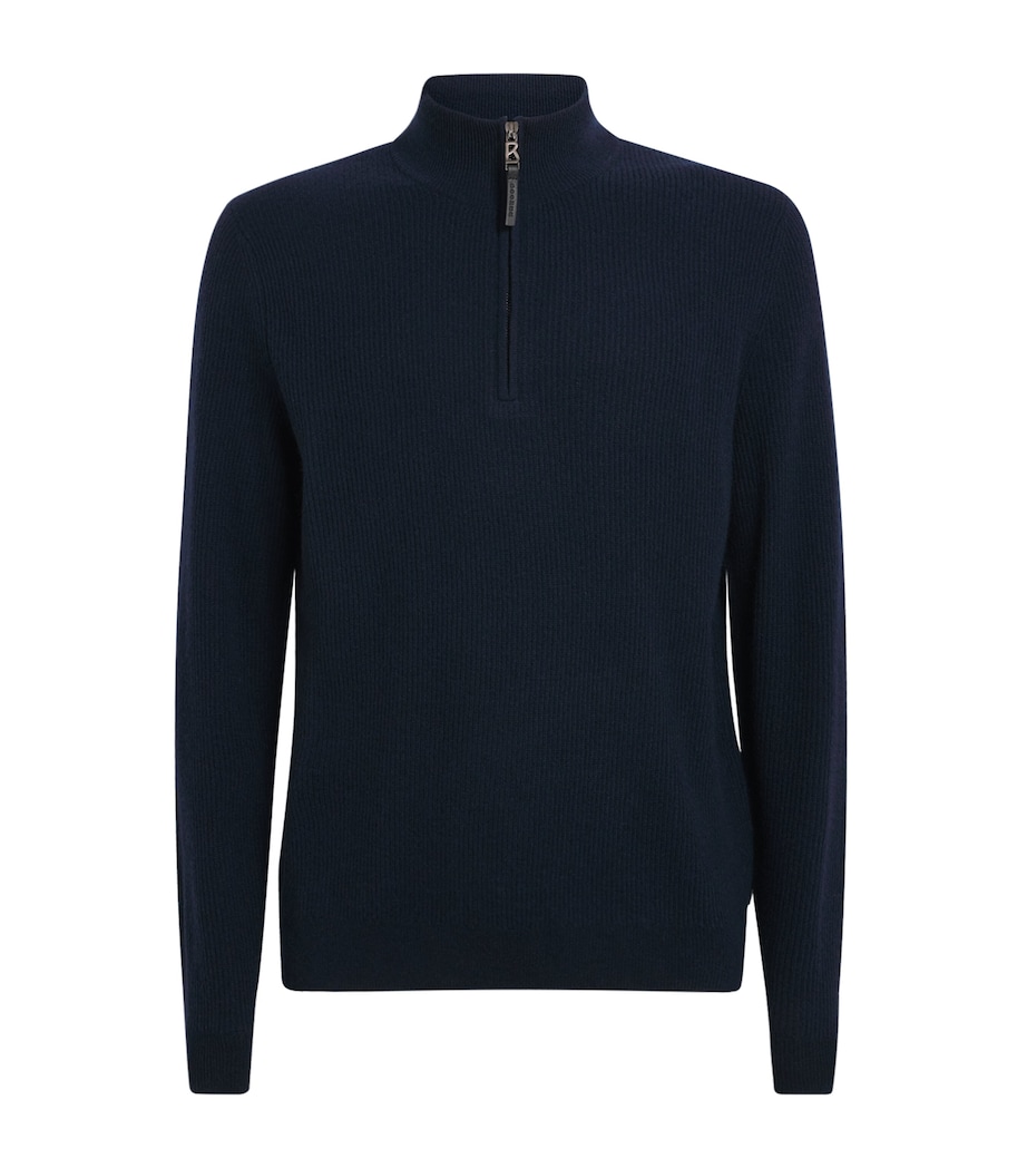 Derek Quarter-Zip Sweater 464-NAVY Image 1