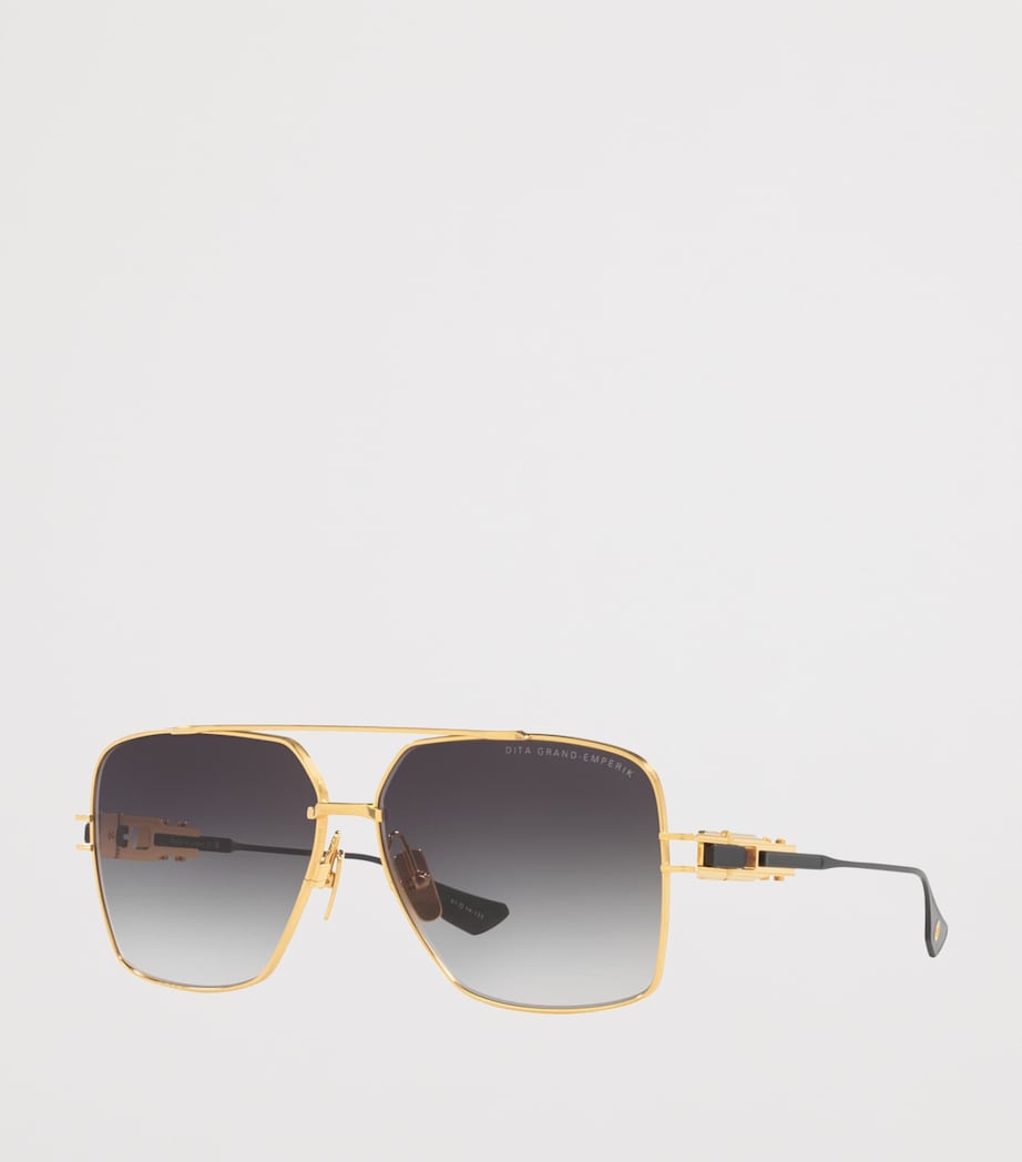 DITA Grand-Emperik Rectangle Sunglasses Gold Image 2