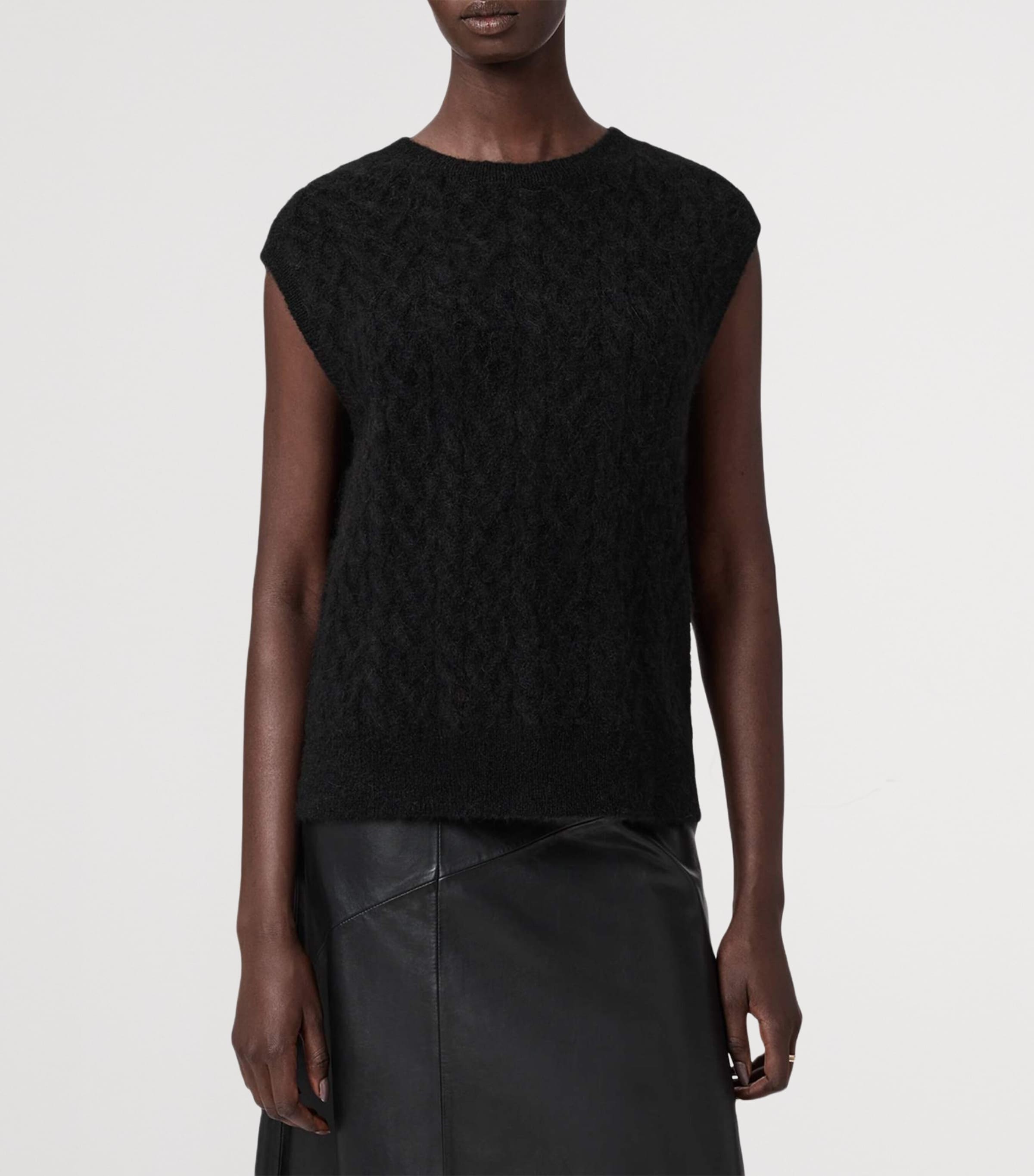 Alpaca-Blend Sirius Sweater Vest BLACK Image 4