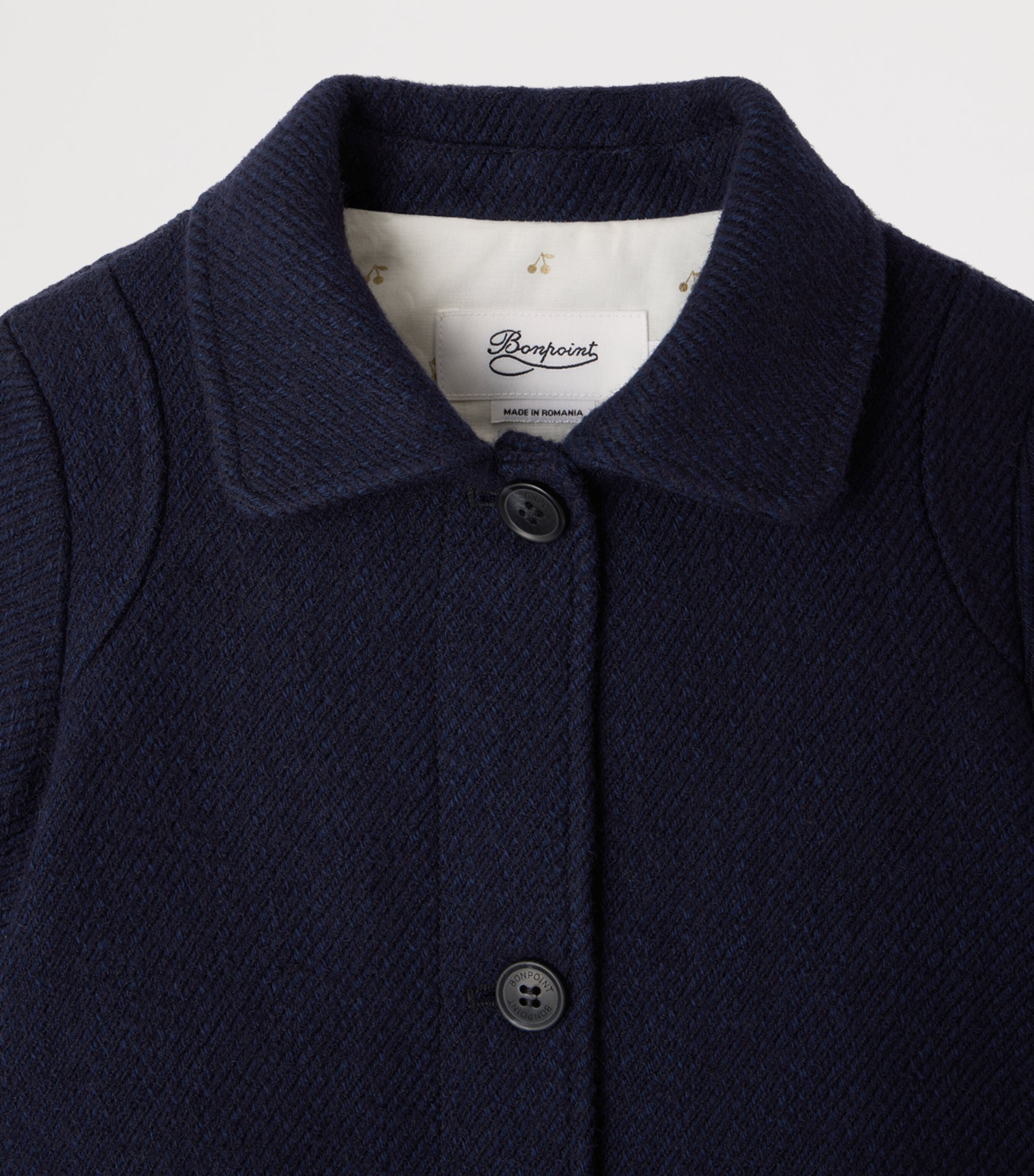 Bonpoint Cotton-Wool Coat (4-8 Years) Marine Image 3