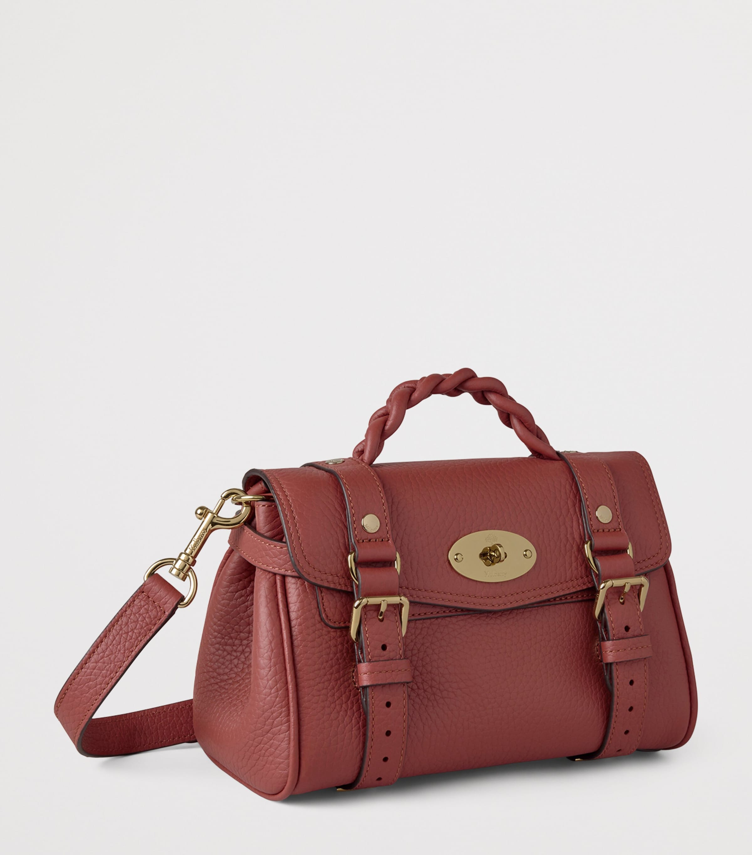 Mulberry Mini Leather Alexa Cross-Body Bag Rust Image 2