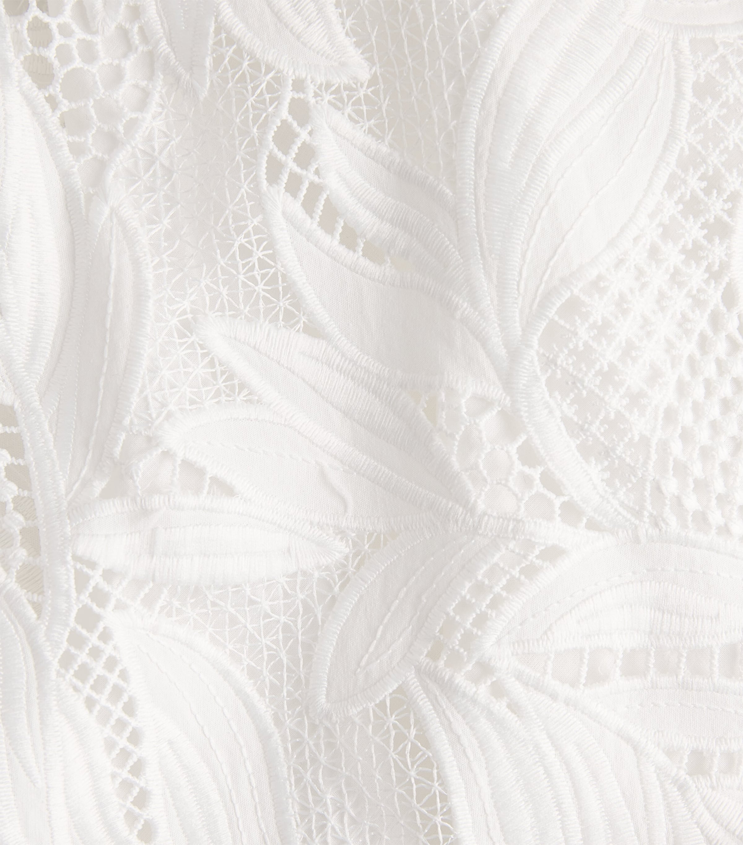 Erdem Womens Crochet Cutwork Midi Shirt Dress Ivory Image 6
