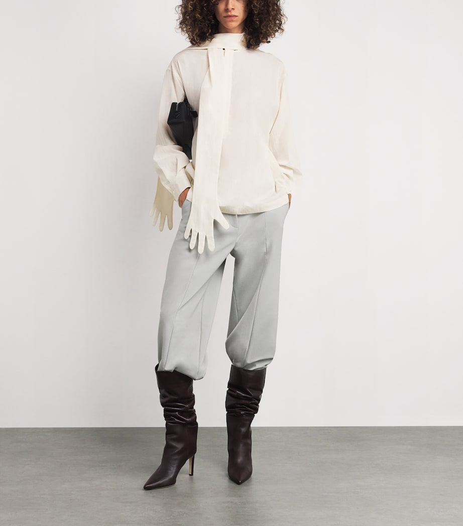 Glove Scarf Blouse 03-ECRU Image 2