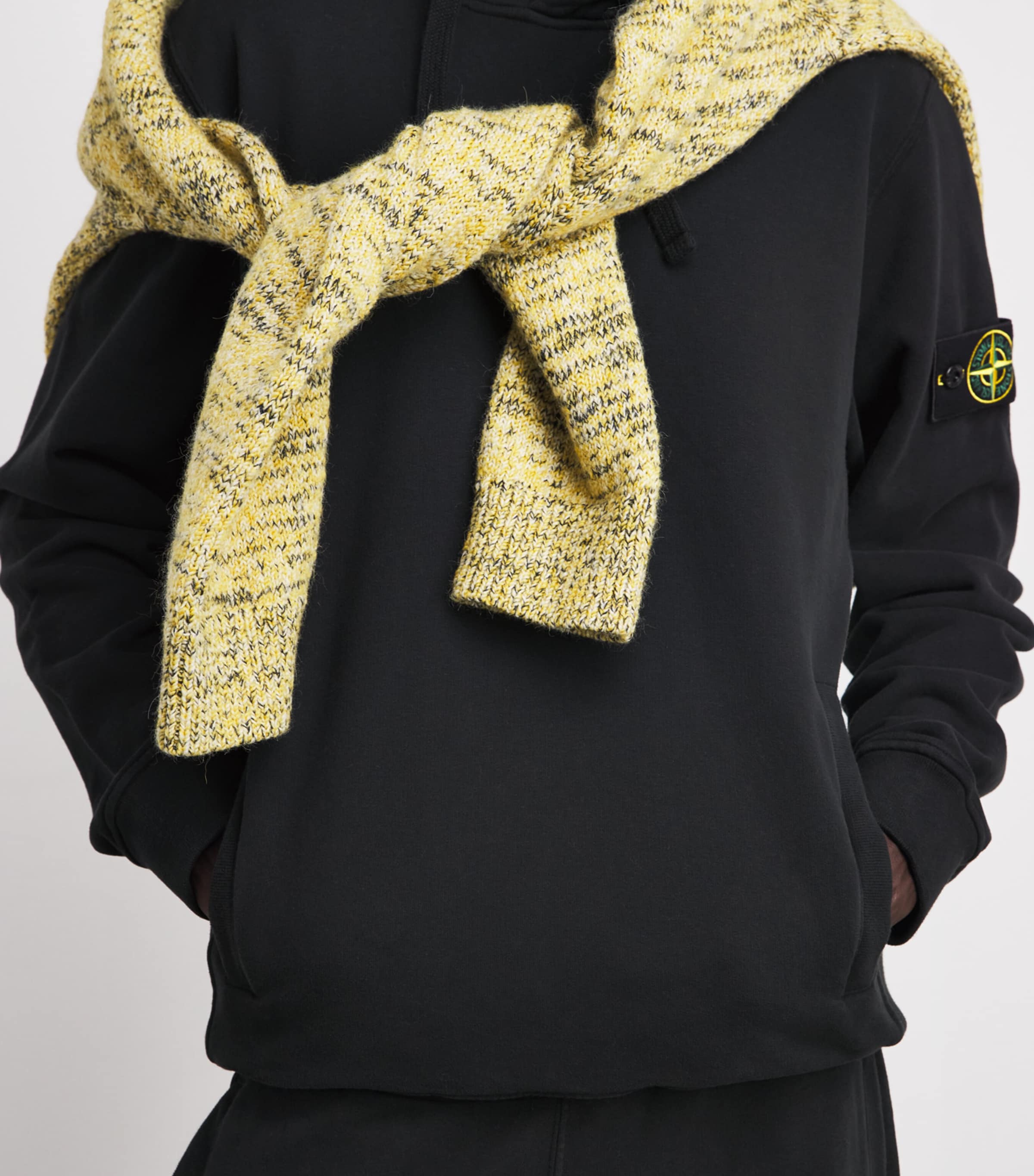 Stone Island Mens Organic Cotton Compass Hoodie Image 3