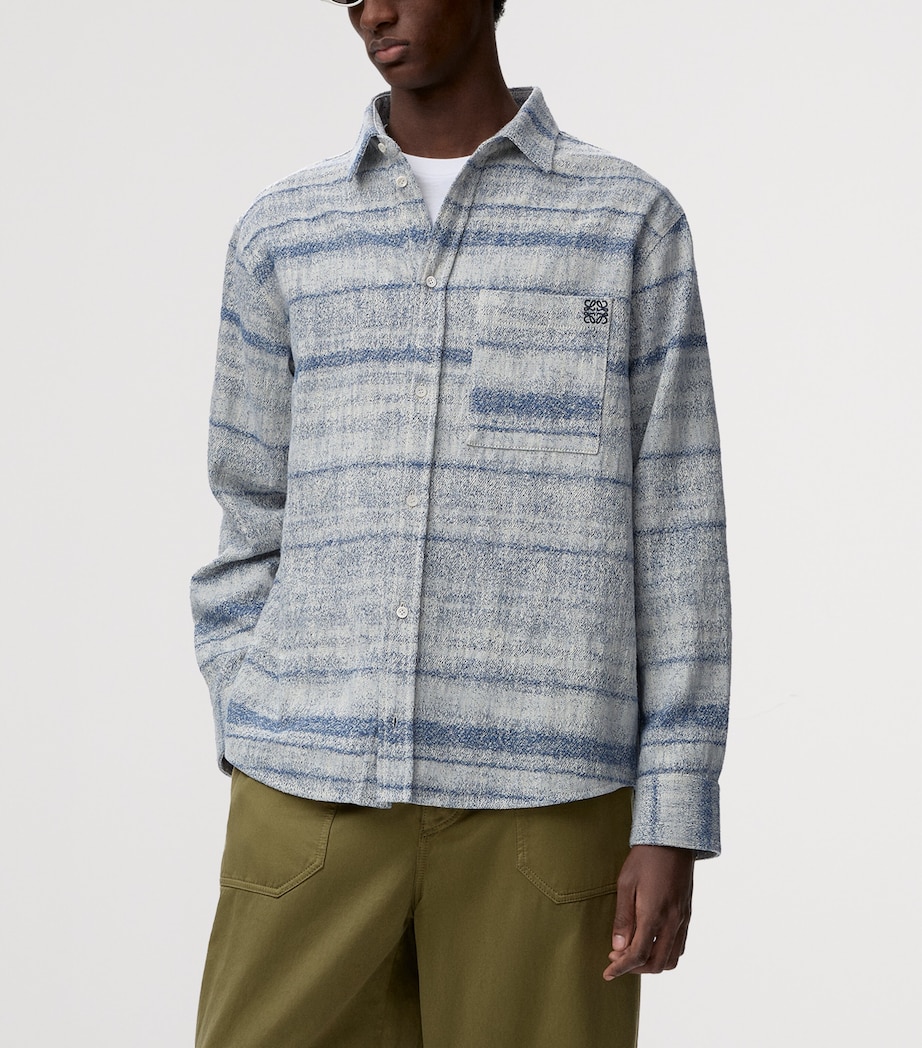 LOEWE Mens x Paula's Ibiza Denim Relaxed Shirt Blue Image 3