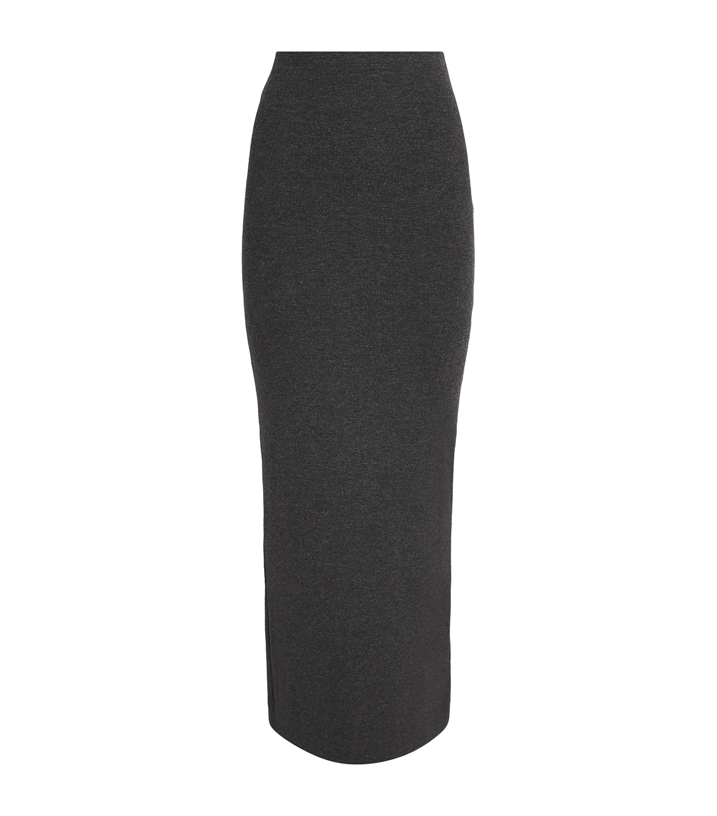 Éterne Ribbed Emma Maxi Skirt In Gray