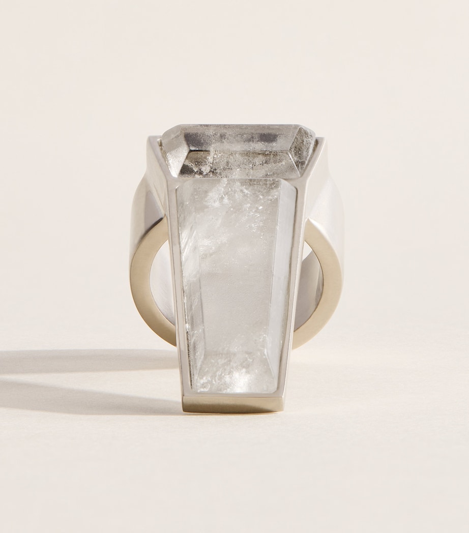 Rick Owens Crystal Trunk Ring Palladio Image 1