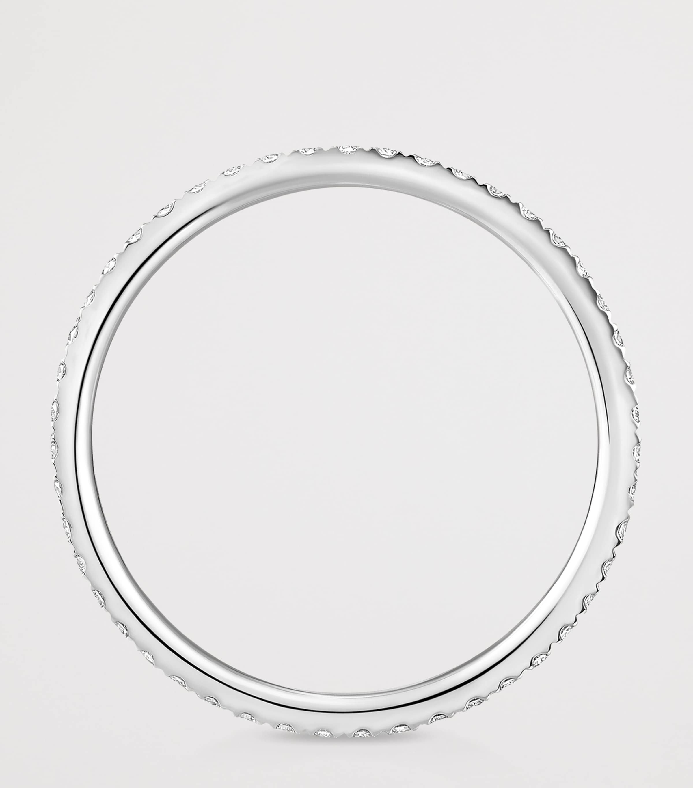 Messika Gatsby White Gold and Diamond Pavé Wedding Ring White Gold Image 3
