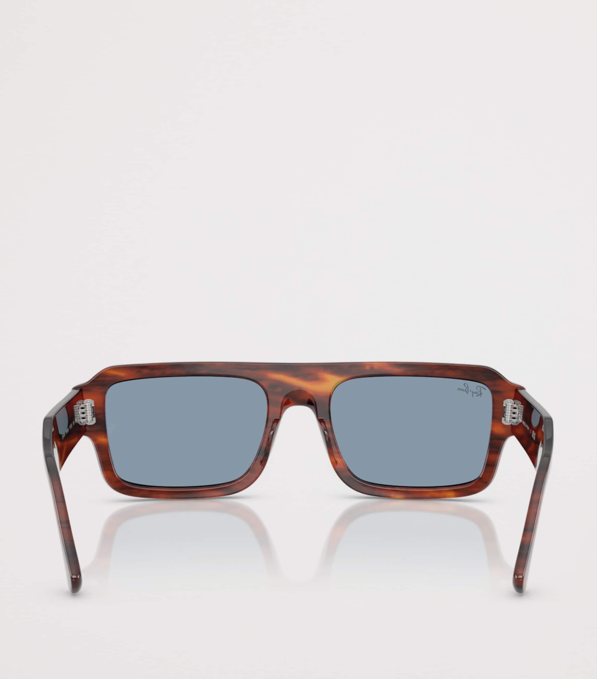 Ray-Ban Tortoiseshell Flacko Rectangular Sunglasses Image 4