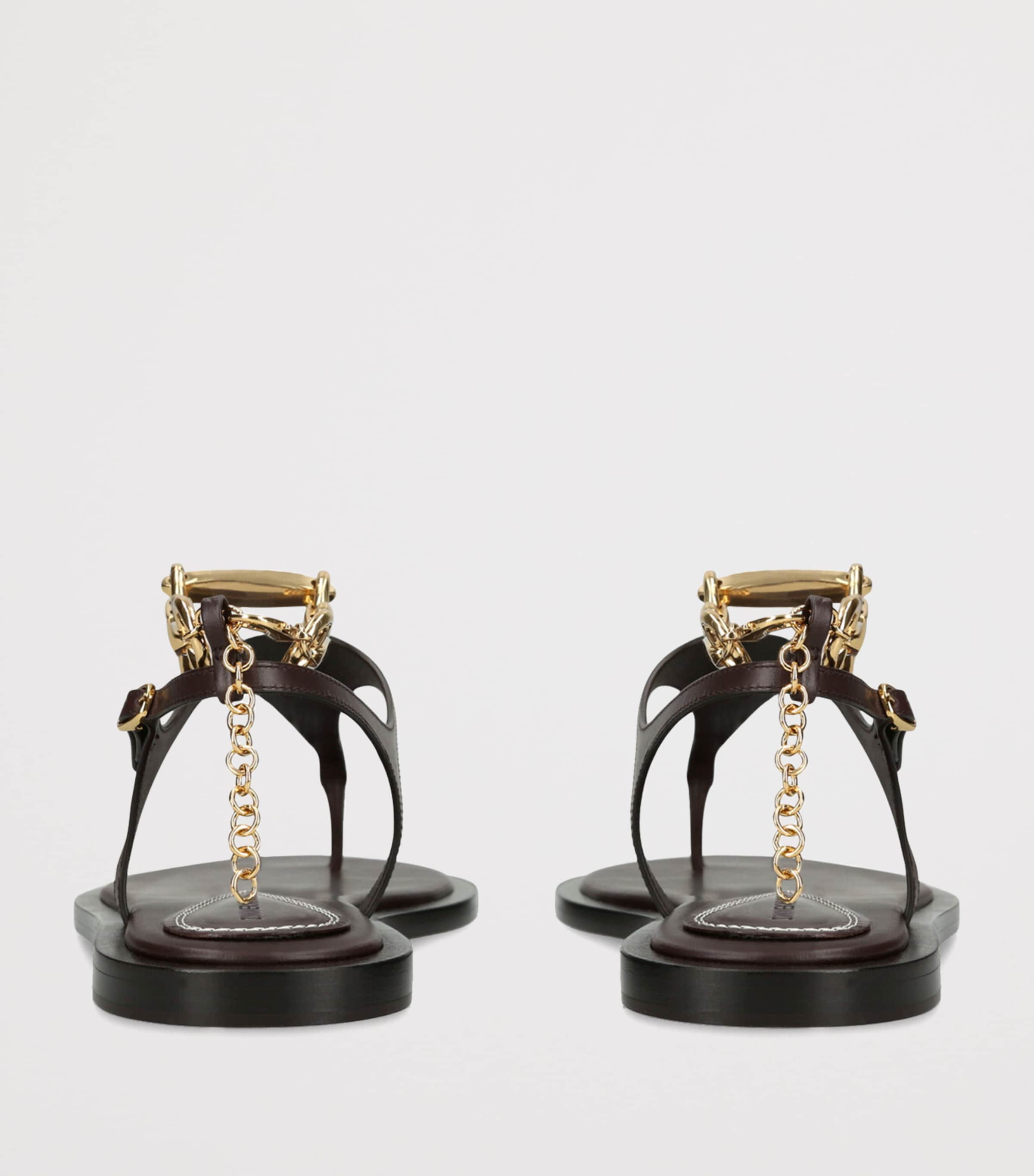 Zimmermann Leather Wild Sandals Dark Brown Image 3