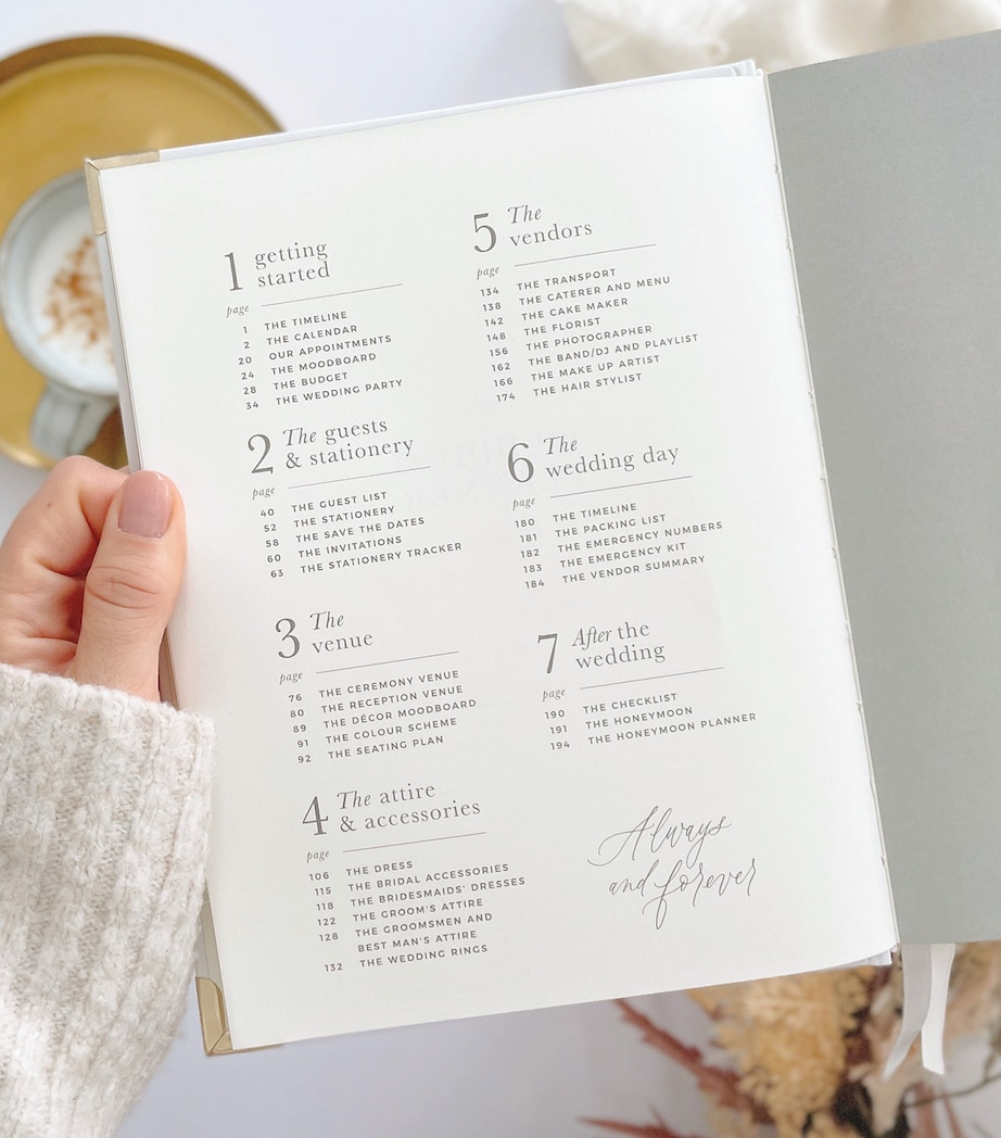 Blush and Gold Luxury Wedding Planner White, Green, Gold Image 9