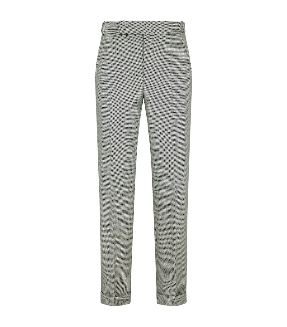 Wool Jacquard Tailored Trousers WNH Image 1