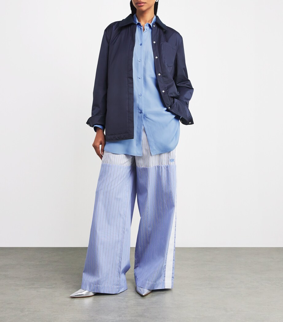 MAX&Co. Womens Oversized Shirt Light Blue Image 2