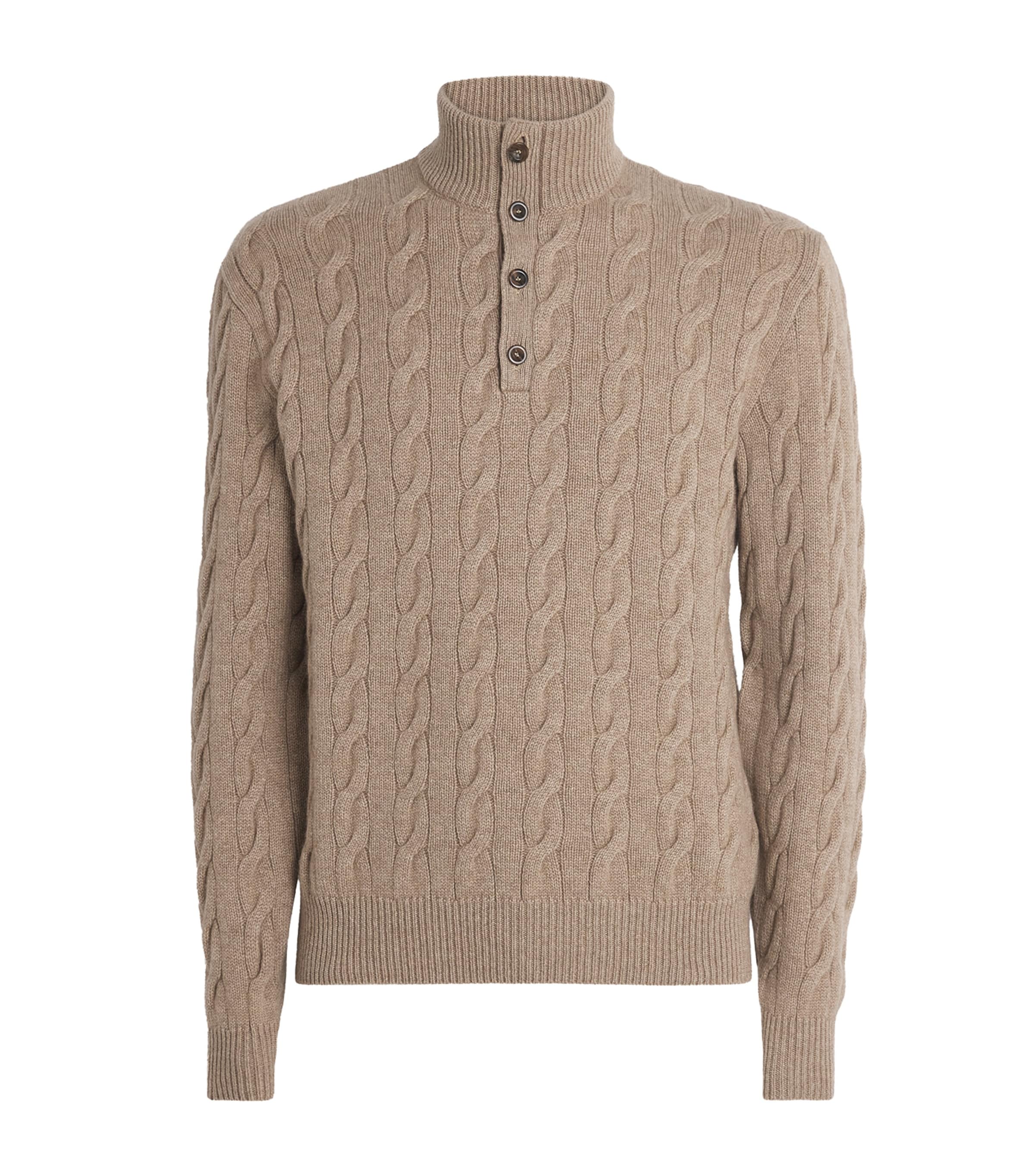 Cashmere Cable-Knit Sweater CHESTNUT Image 1