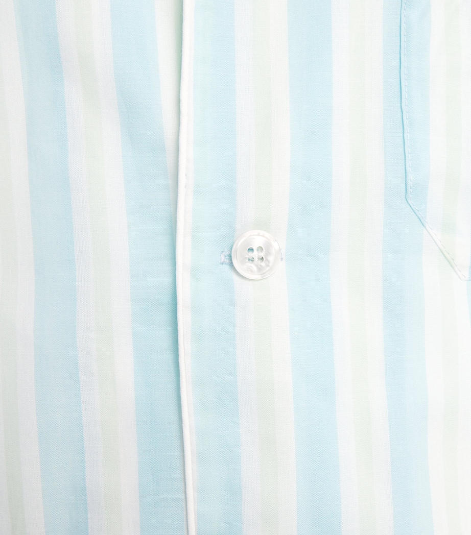 Derek Rose Mens Cotton Amalfi Pyjama Set Blu Image 6