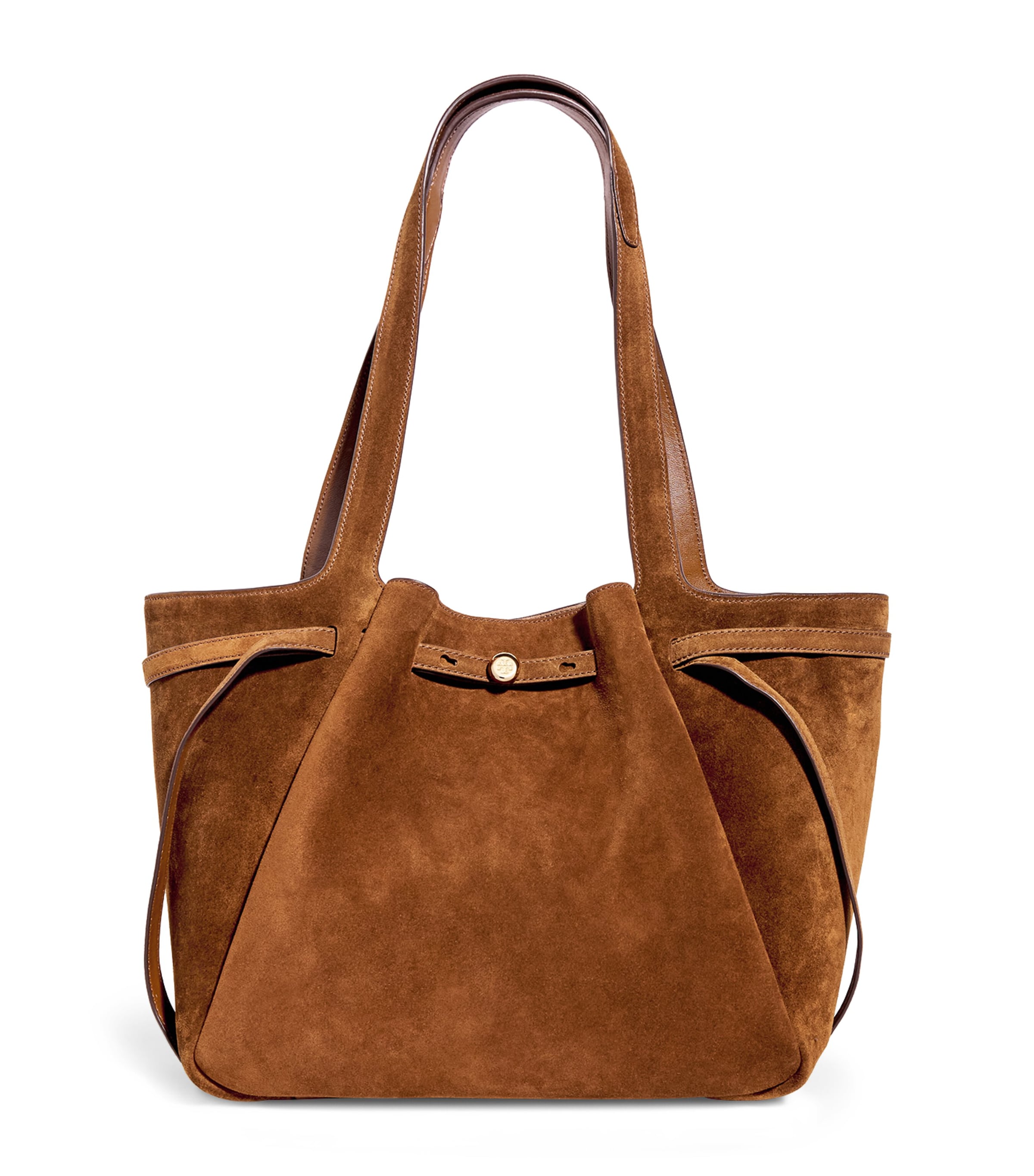 Tory Burch Suede Romy Tote Bag In Sand
