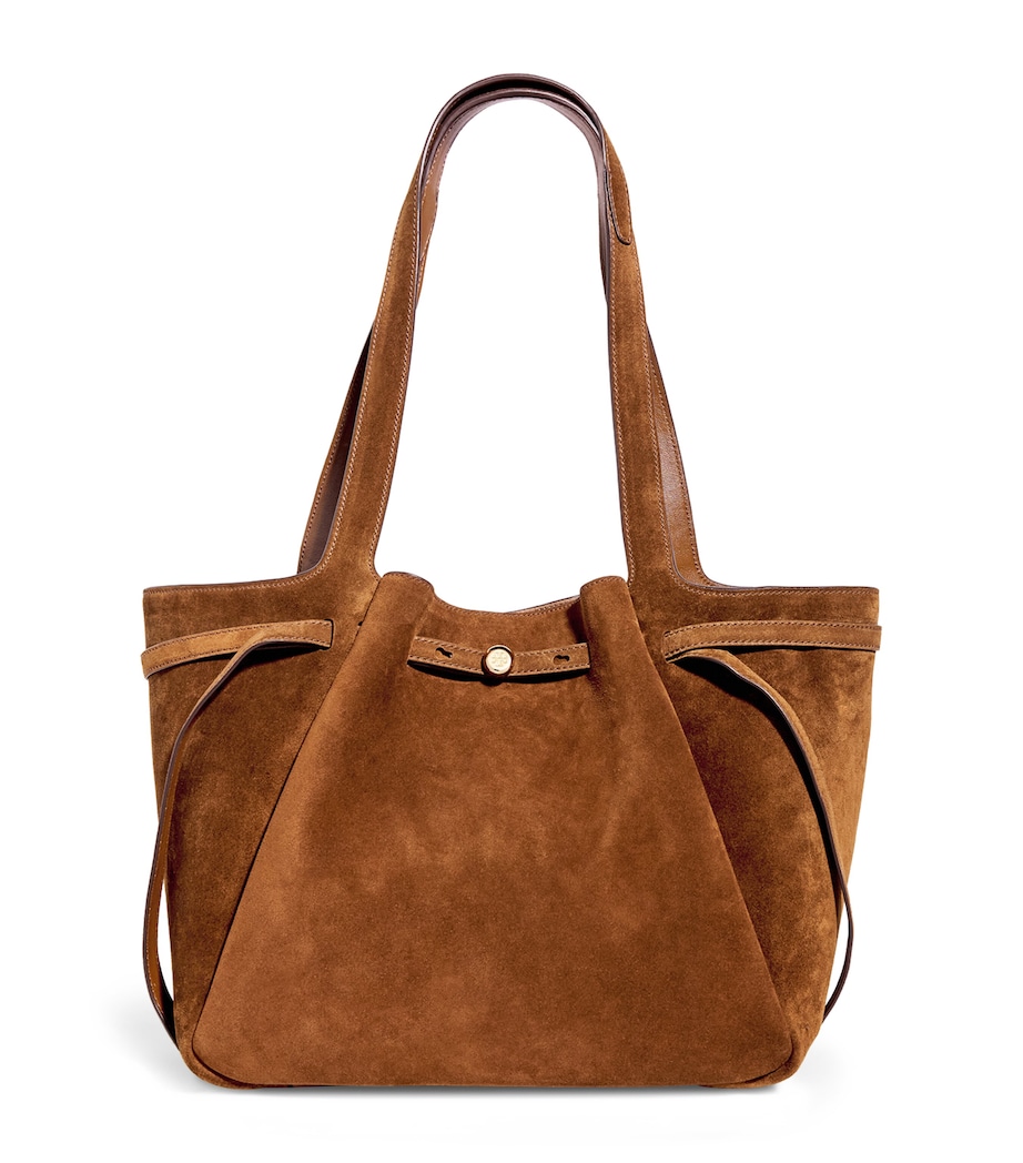 Suede Romy Tote Bag CARAMEL Image 1