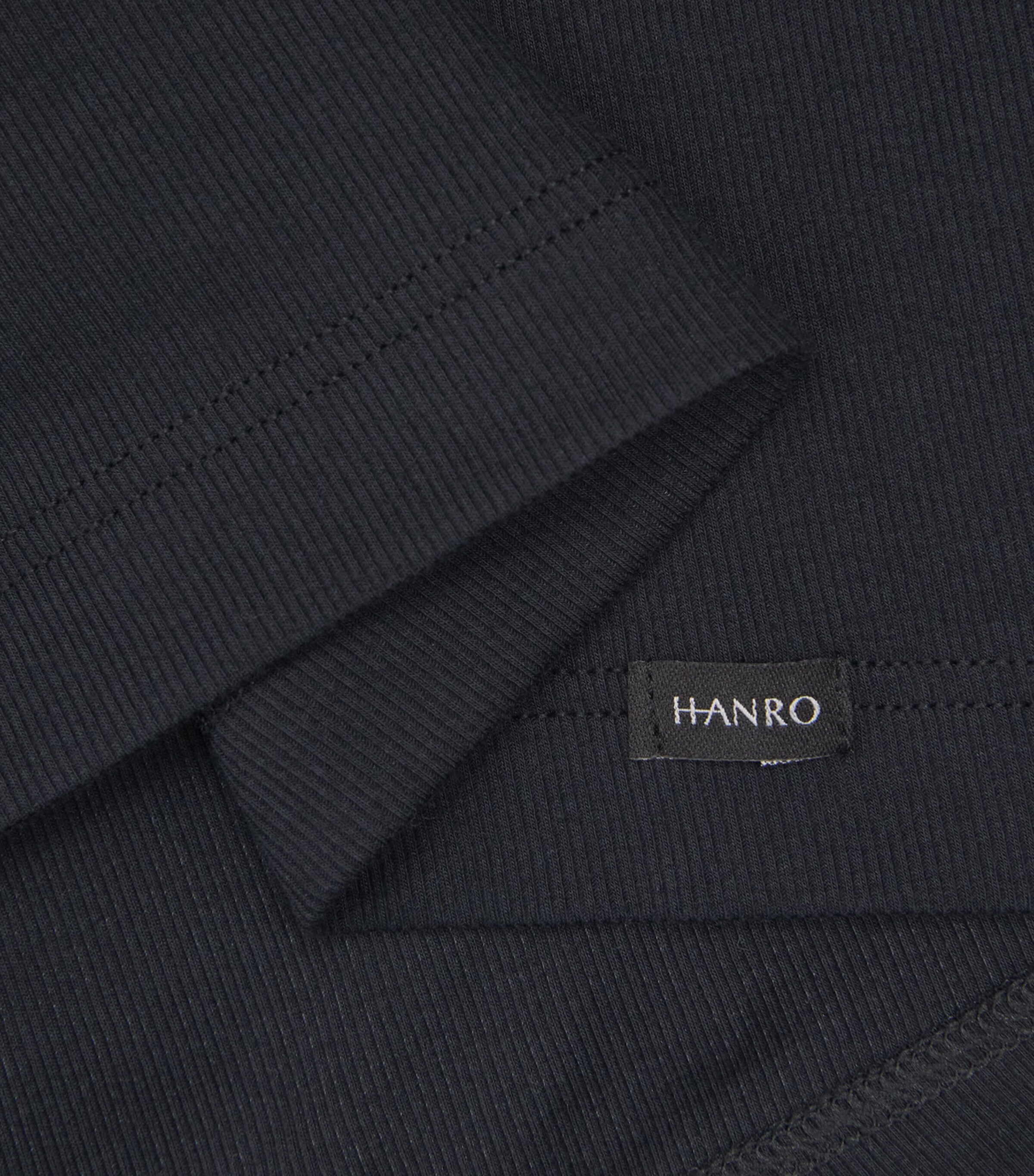 Hanro Mens Cotton Essentials Tank Top Black Image 5