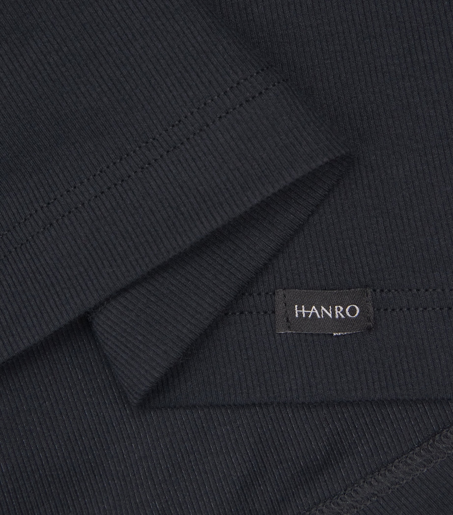 Hanro Mens Cotton Essentials Tank Top Black Image 5