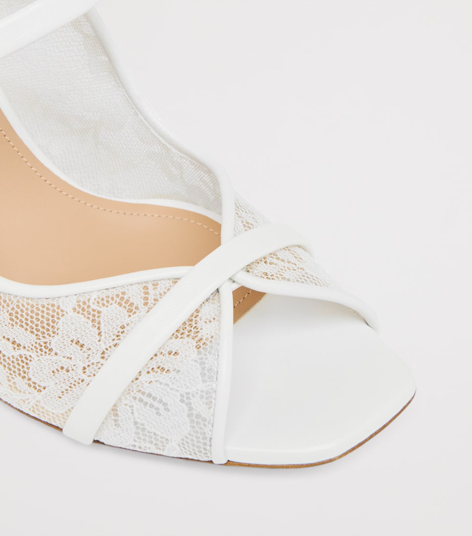 Lace Noah Heeled Sandals 70 WHITE Image 5