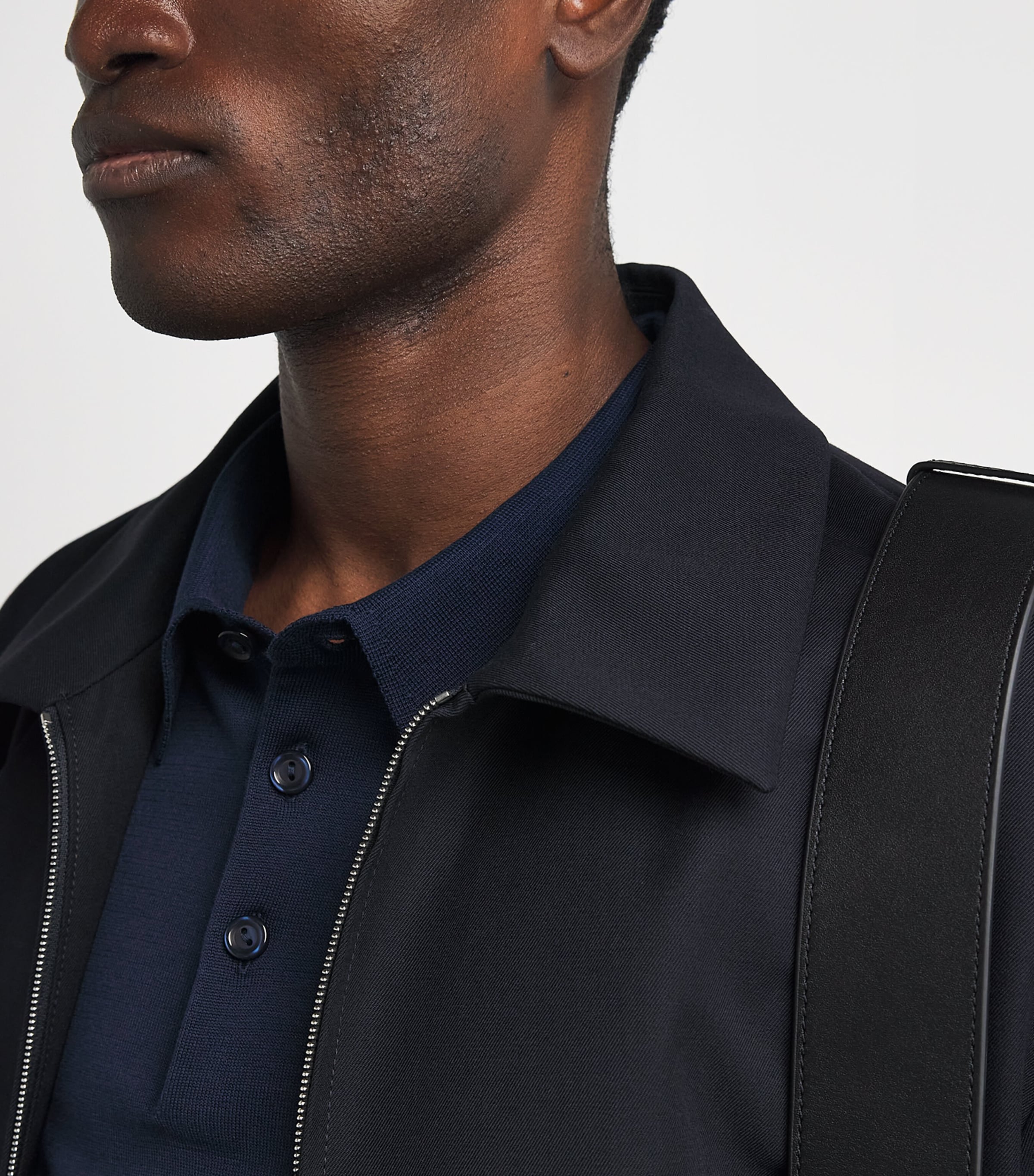 Sandro Paris Cotton-Silk Polo Shirt Royal Blue Image 3