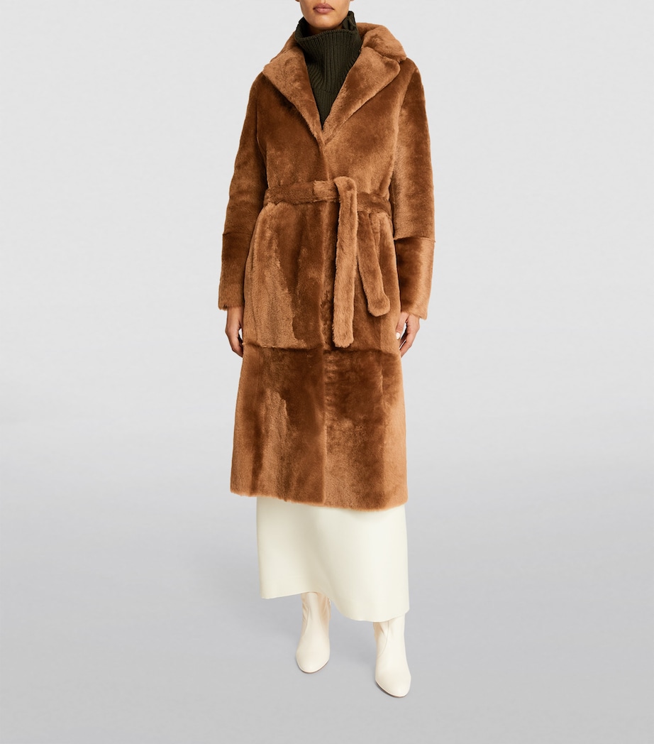 Lamb Fur Reversible Wrap Coat A2049 Image 3