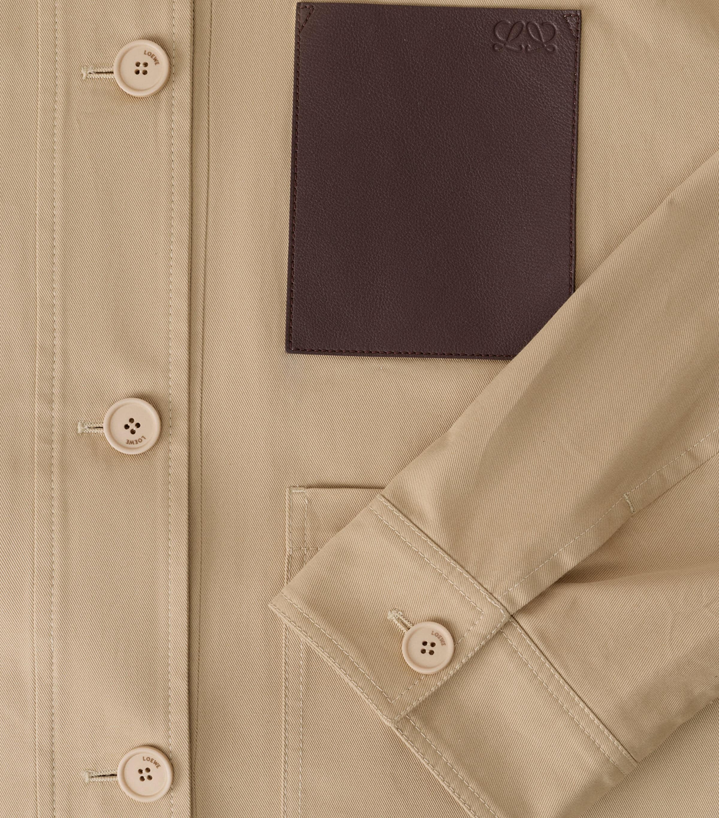 LOEWE Womens Cotton Workwear Jacket Beige Image 7