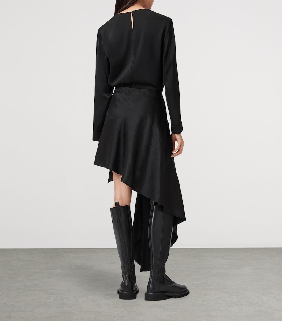 Satin Sami Skirt BLACK Image 4