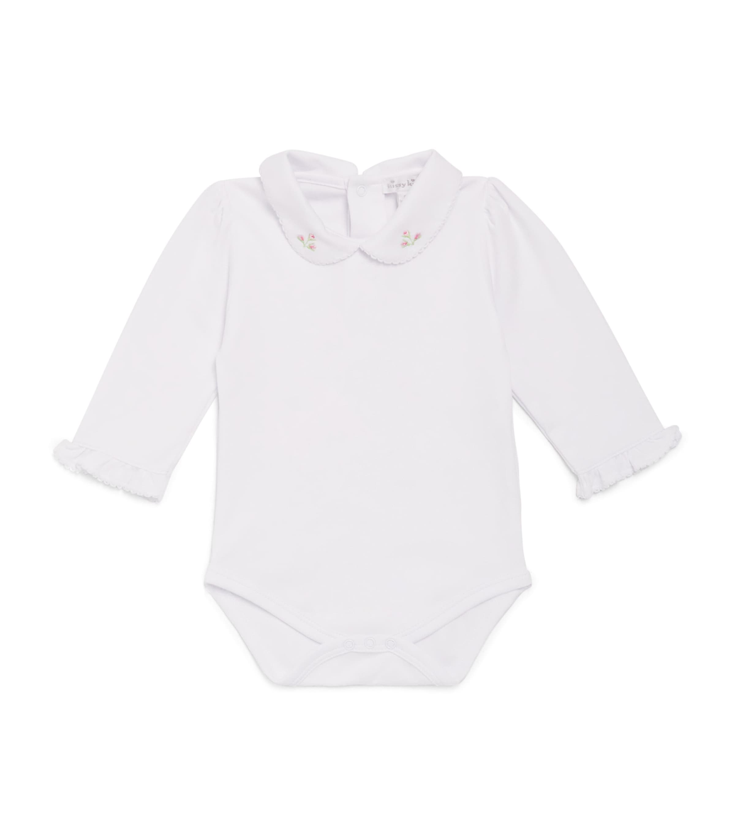 Kissy Kissy Pima Cotton Bouquets Bodysuit In White