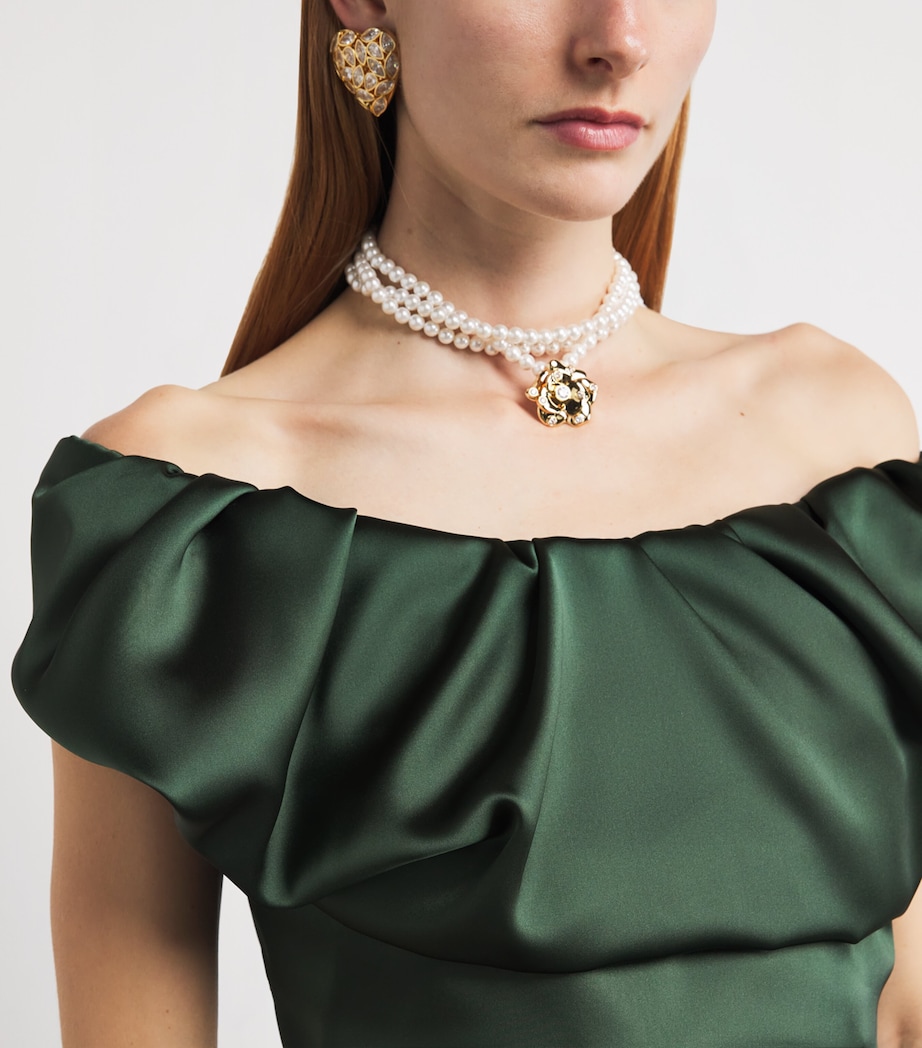 Satin Ginnie Top GREEN Image 6