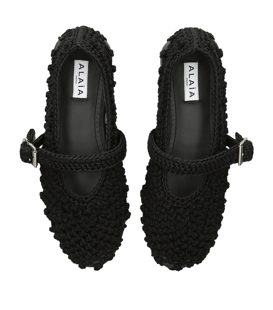 Alaïa Knotted Ballet Flats Black Image 4