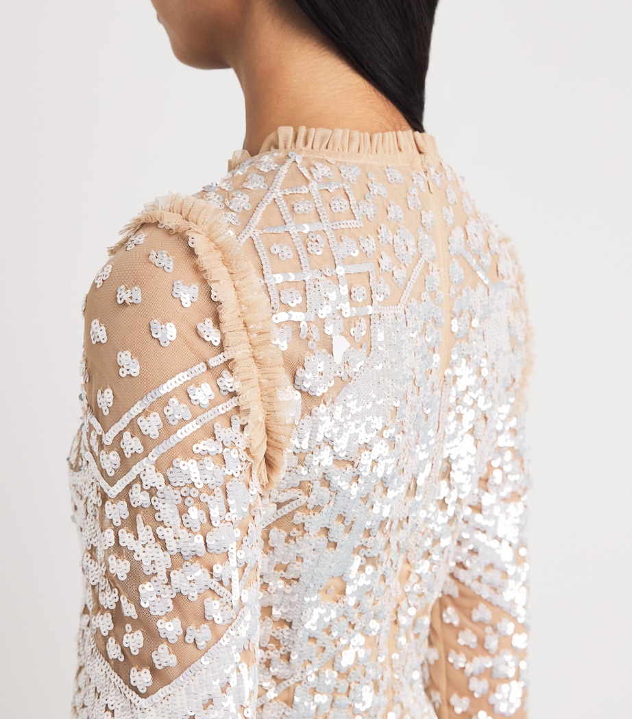 Aurora Mini Dress BUTTERSCOTCH/ CREAM Image 4