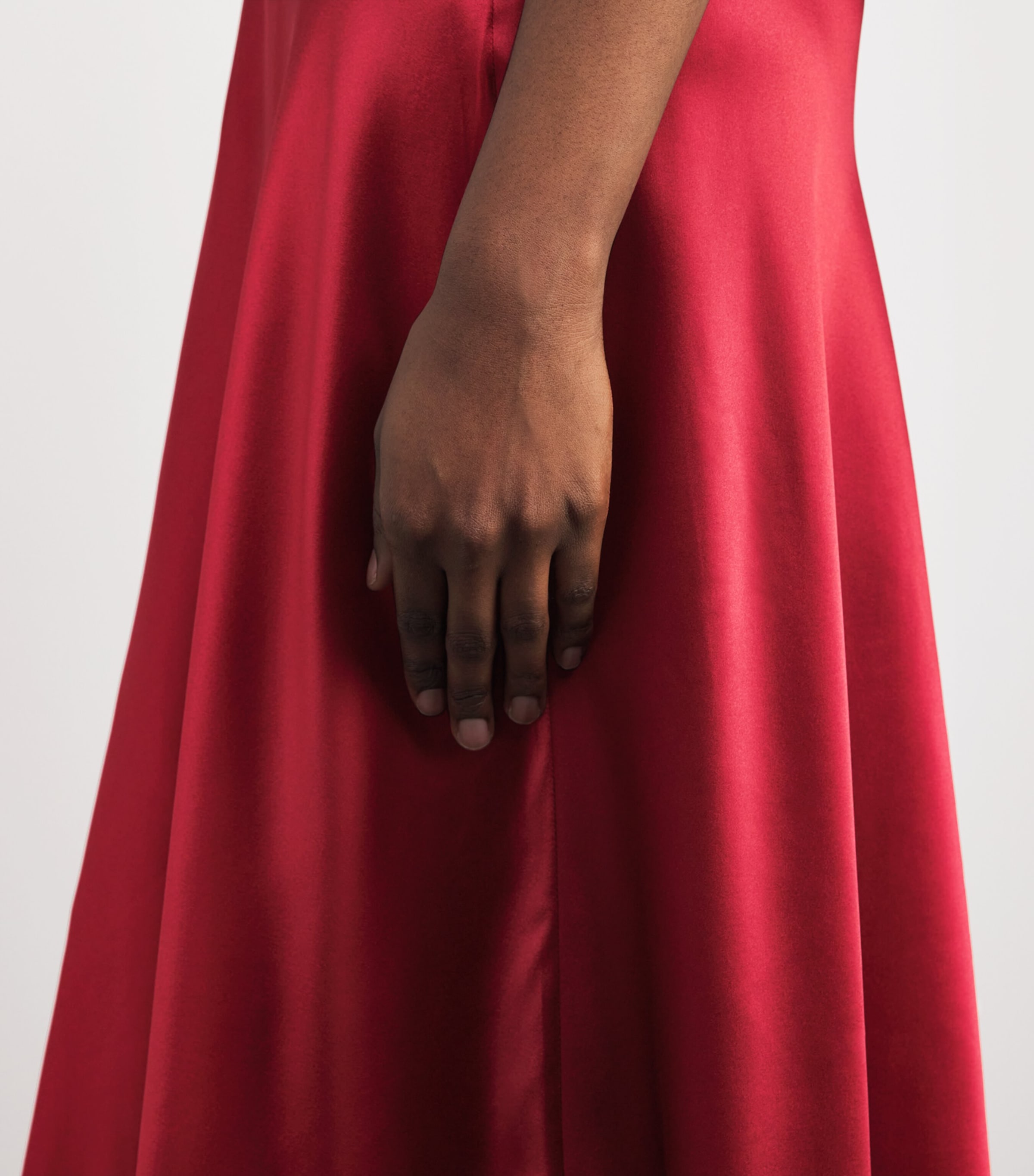 Silk Lace-Trim Veda Midi Dress ELDERBERRY Image 6