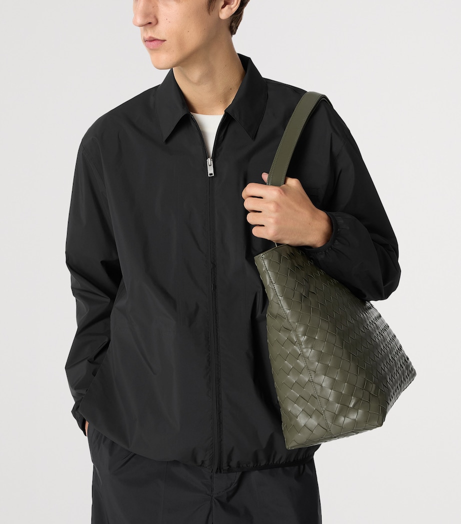 Small Leather Intrecciato Zipped Tote Bag 3248 Image 2