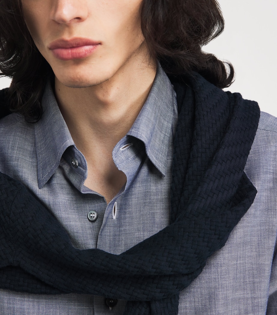 Brioni Mens Cotton Point Collar Shirt Image 3