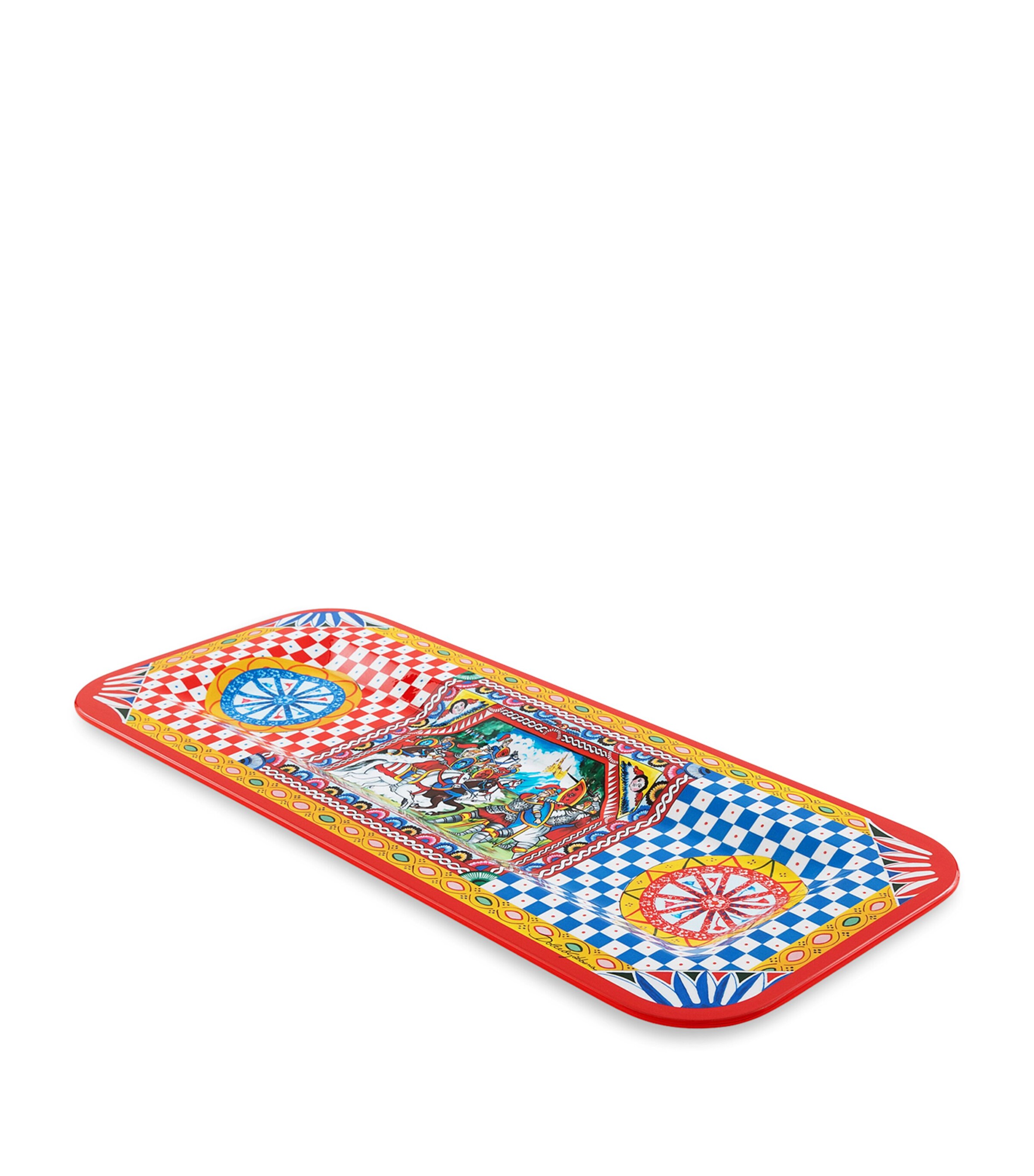 Dolce&Gabbana Casa Carreto Print Tray (25cm x 60cm) Cavalieri A Ca Image 4