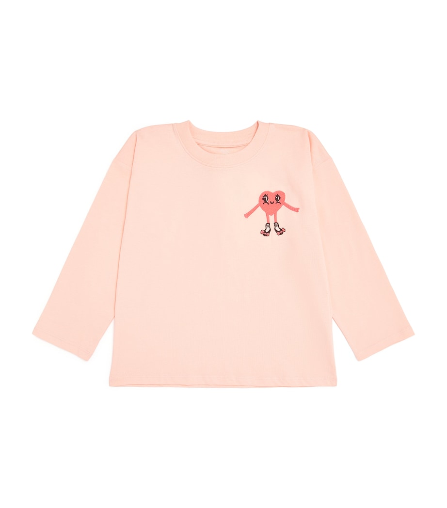 Mini Rodini Organic Cotton Heart in Shoes T-Shirt (3-11 Years) Image 1