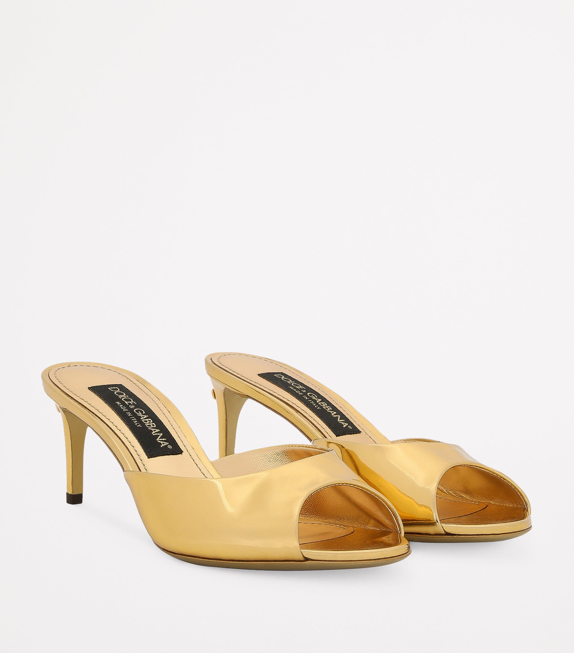 Patent Leather Mules 60 89869-LIGHT GOLD Image 4