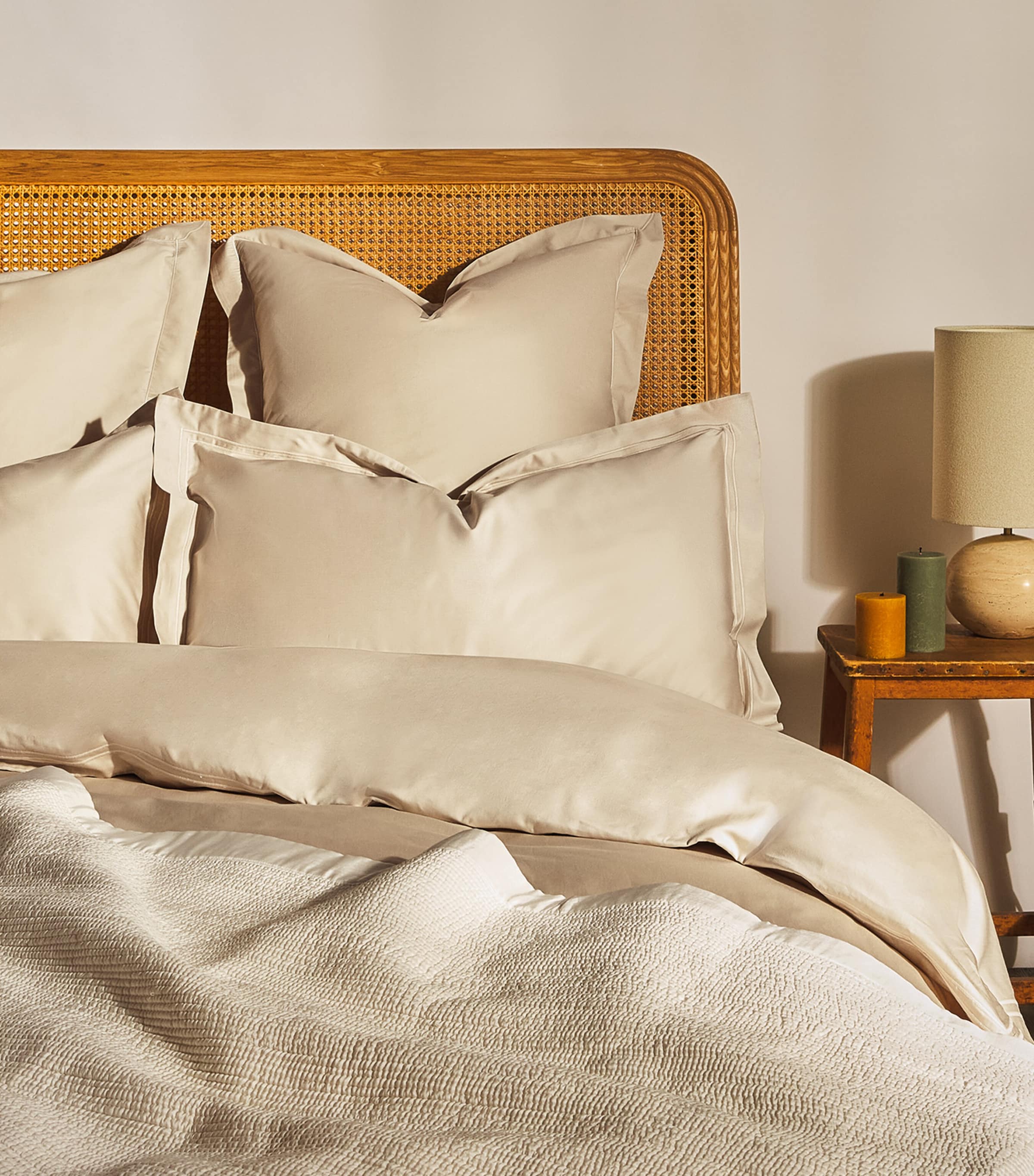 Harrods of London Brompton II King Duvet Cover Set (230cm x 220cm) Dune Image 2
