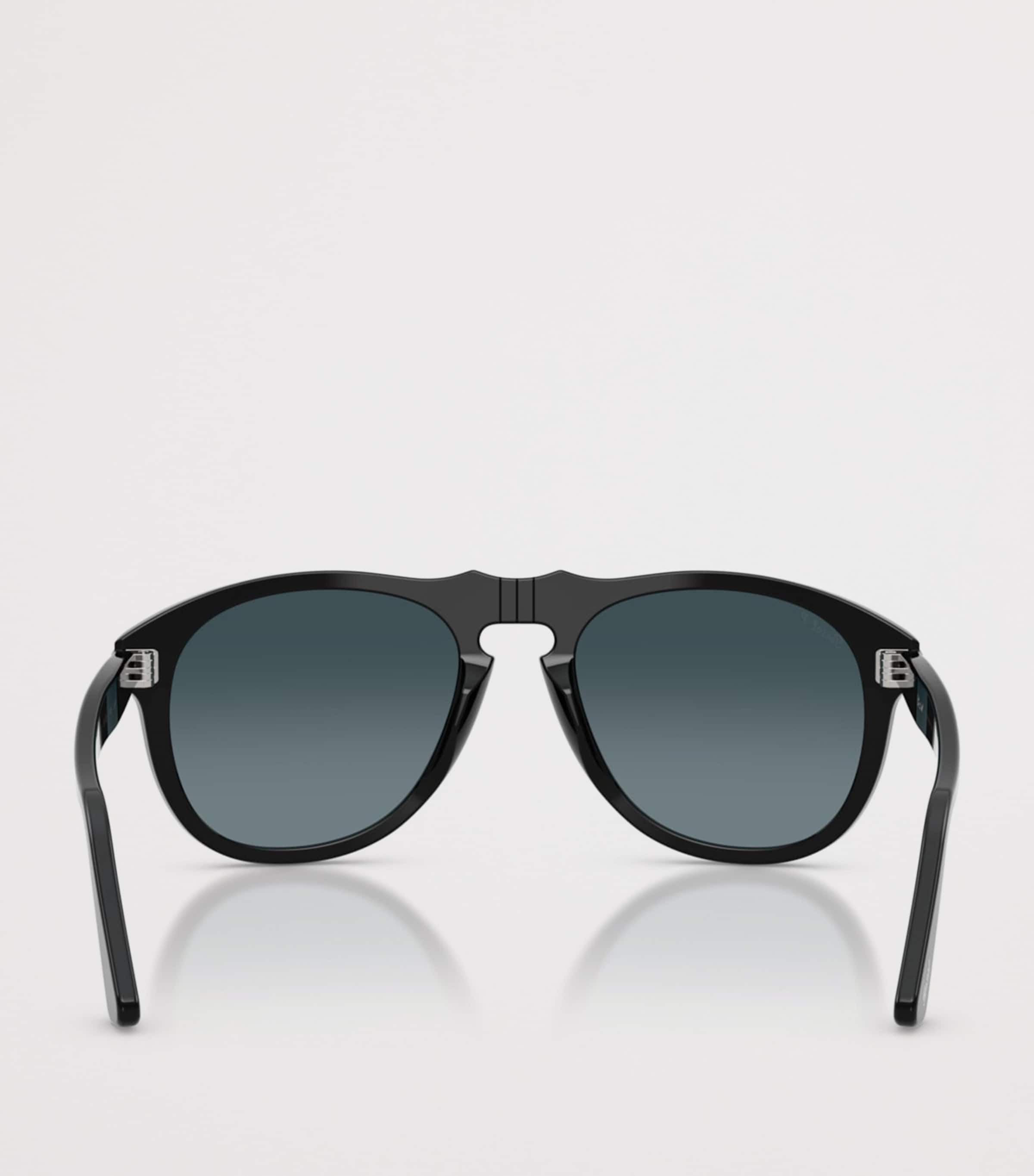 Persol PO0649NE Total Black Arrow Pilot Sunglasses Black Image 4