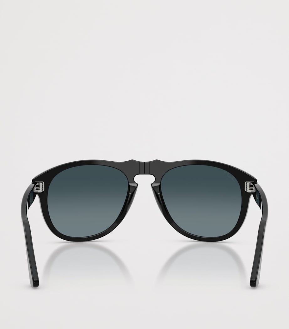 Persol PO0649NE Total Black Arrow Pilot Sunglasses Black Image 4