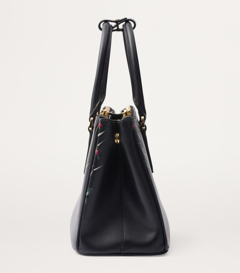 Small Leather Floral Galleria Top-Handle Bag F0002 Image 6