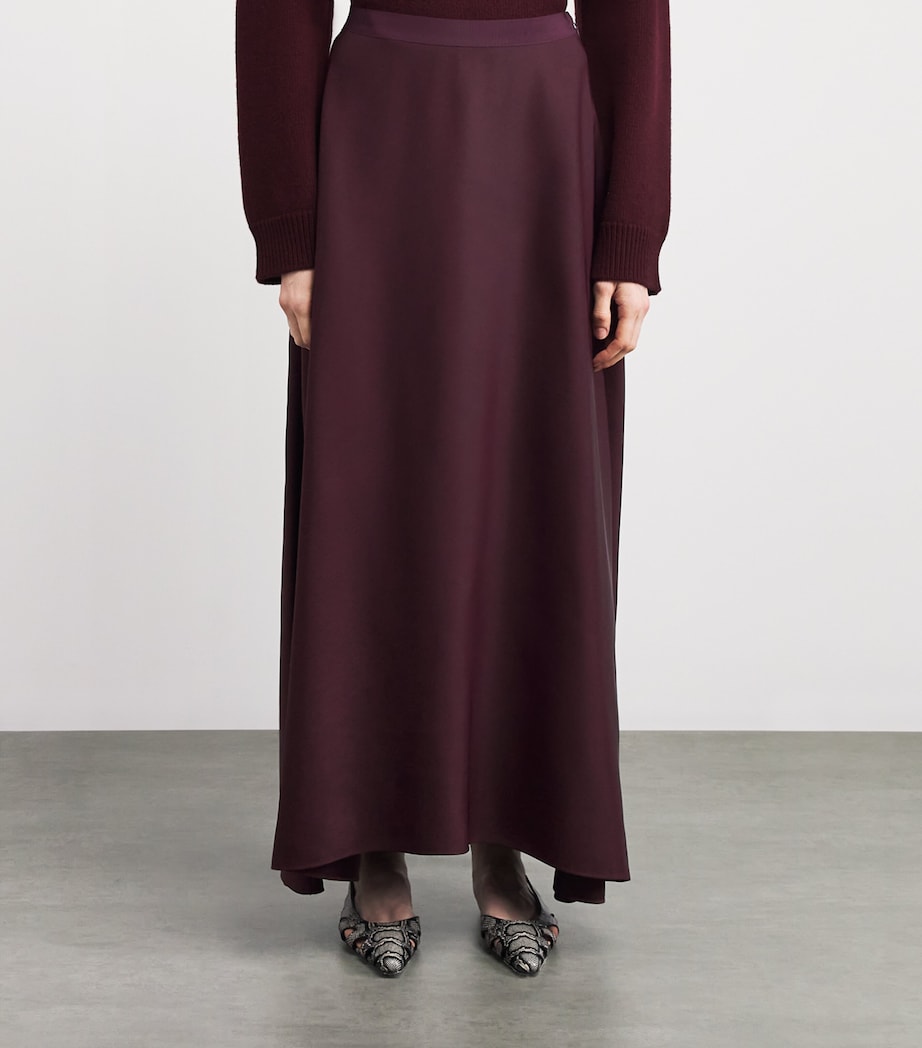 FFORME Womens Carina Maxi Skirt Oxblood Red Image 3
