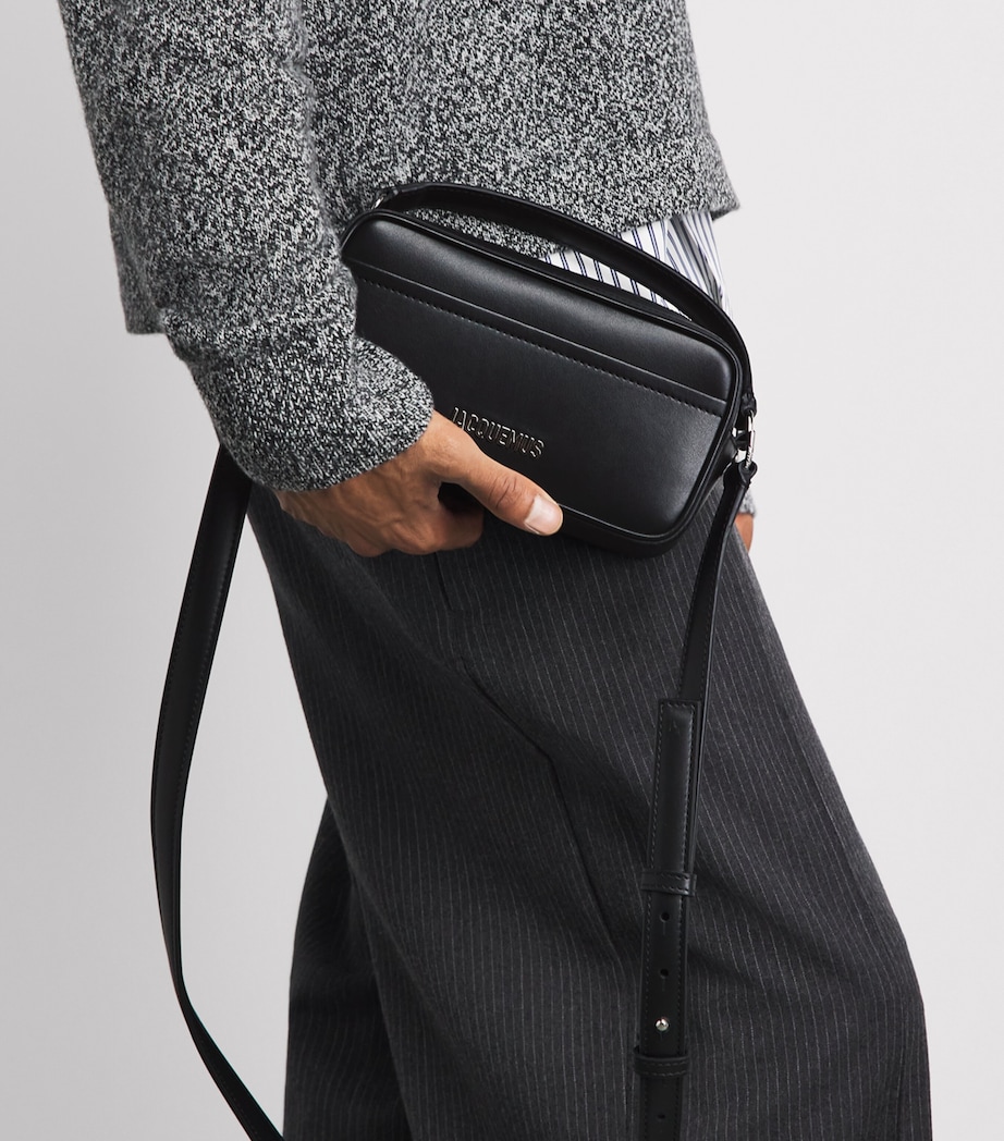 Jacquemus Leather Le Baneto Shoulder Bag Black Image 2