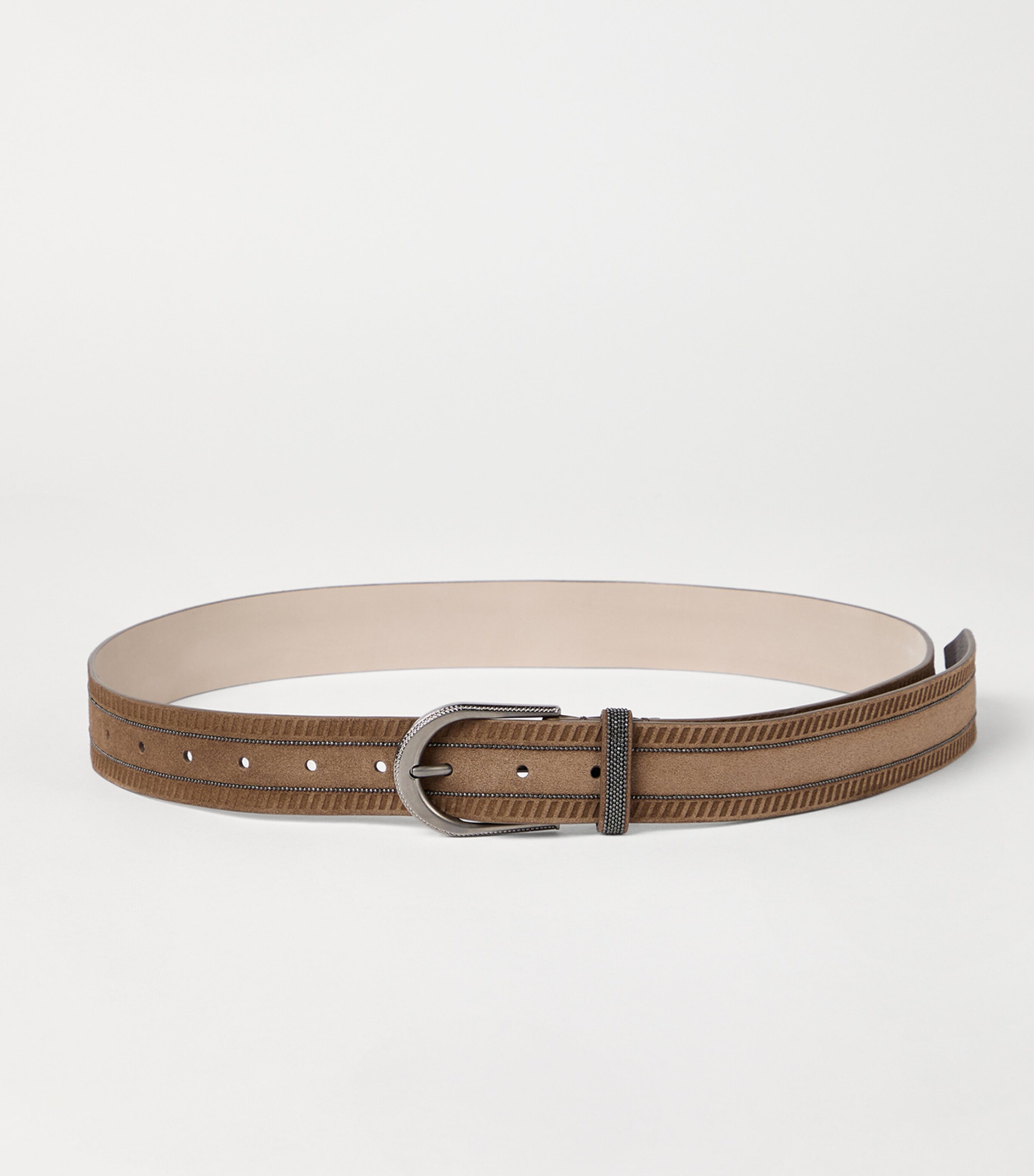 Brunello Cucinelli Suede Textured Belt Image 3